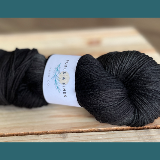 Black Licorice Hand Dyed Yarn