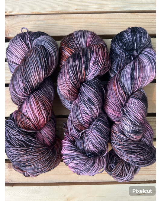 Black Raspberry Hand Dyed Yarn