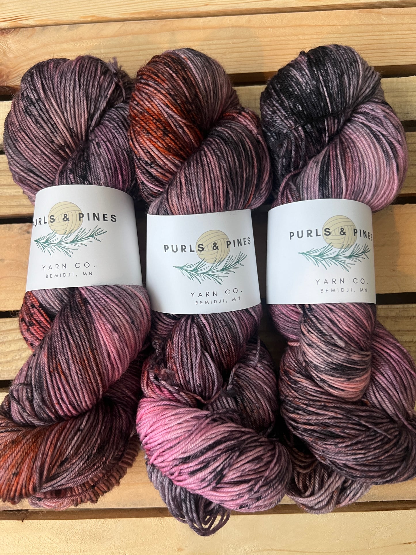 Black Raspberry Hand Dyed Yarn