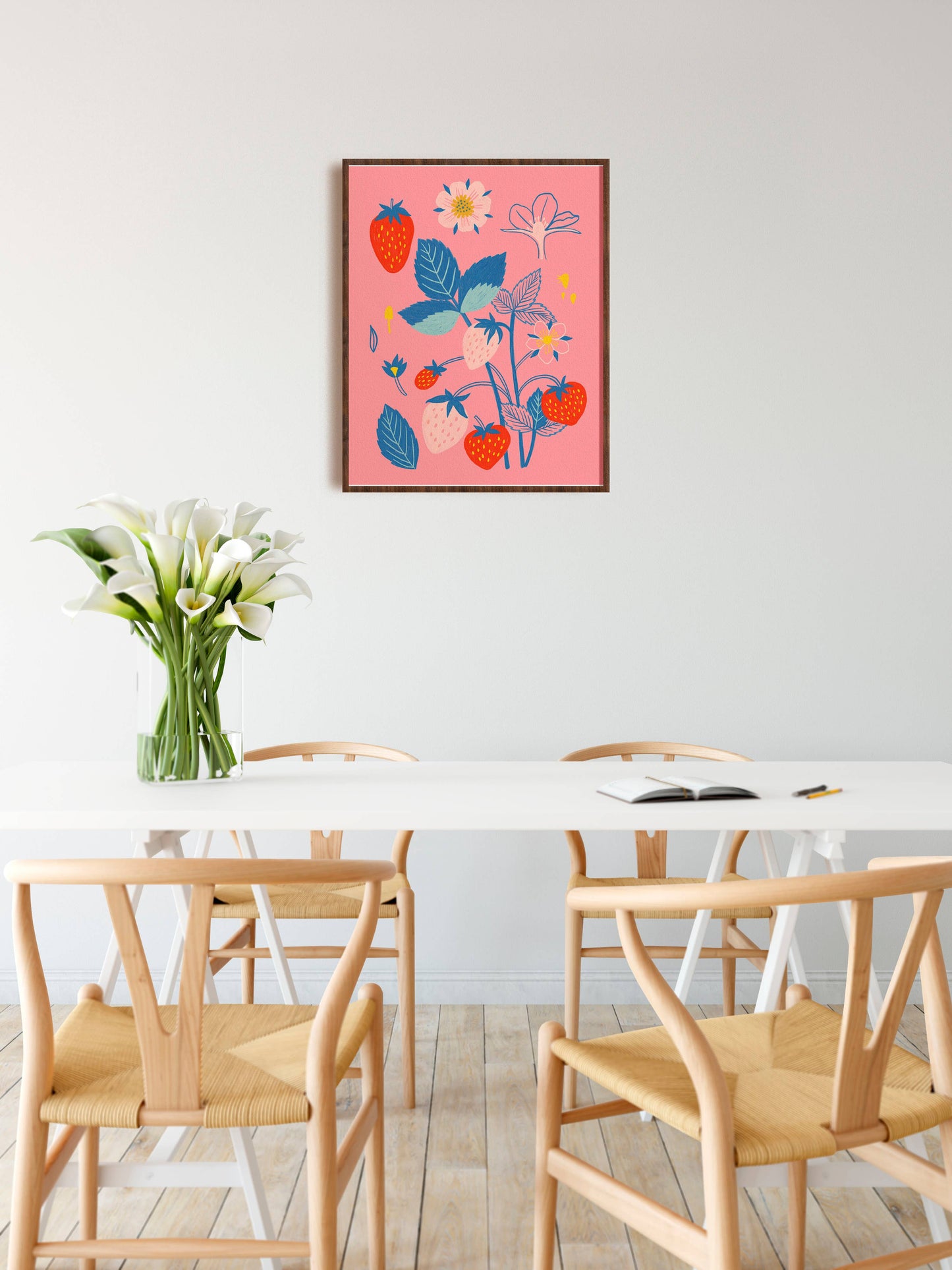 Fresh Garden Strawberries - Art Print