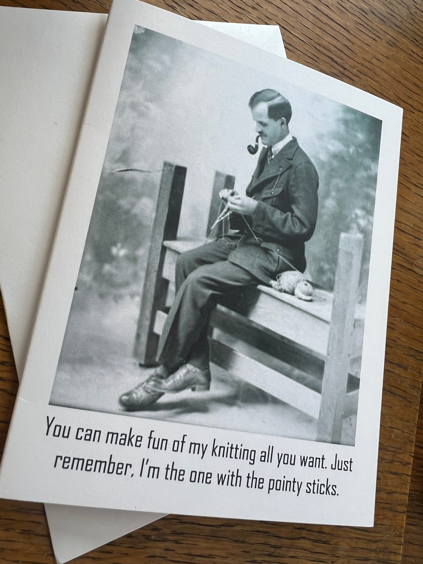 Snarky Yarnie Greeting Card-Pointy Sticks