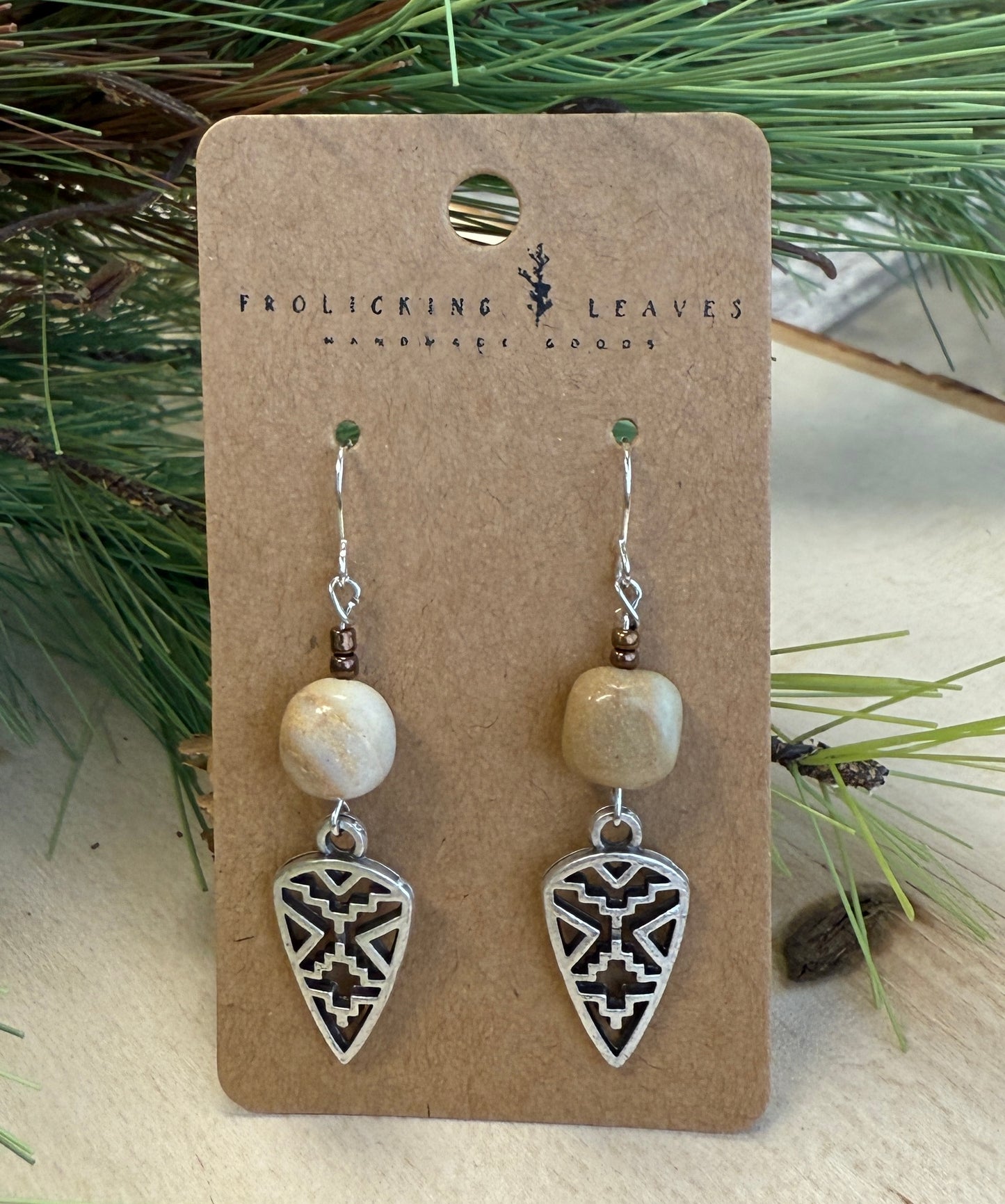 Jasper Geo Drop Earrings