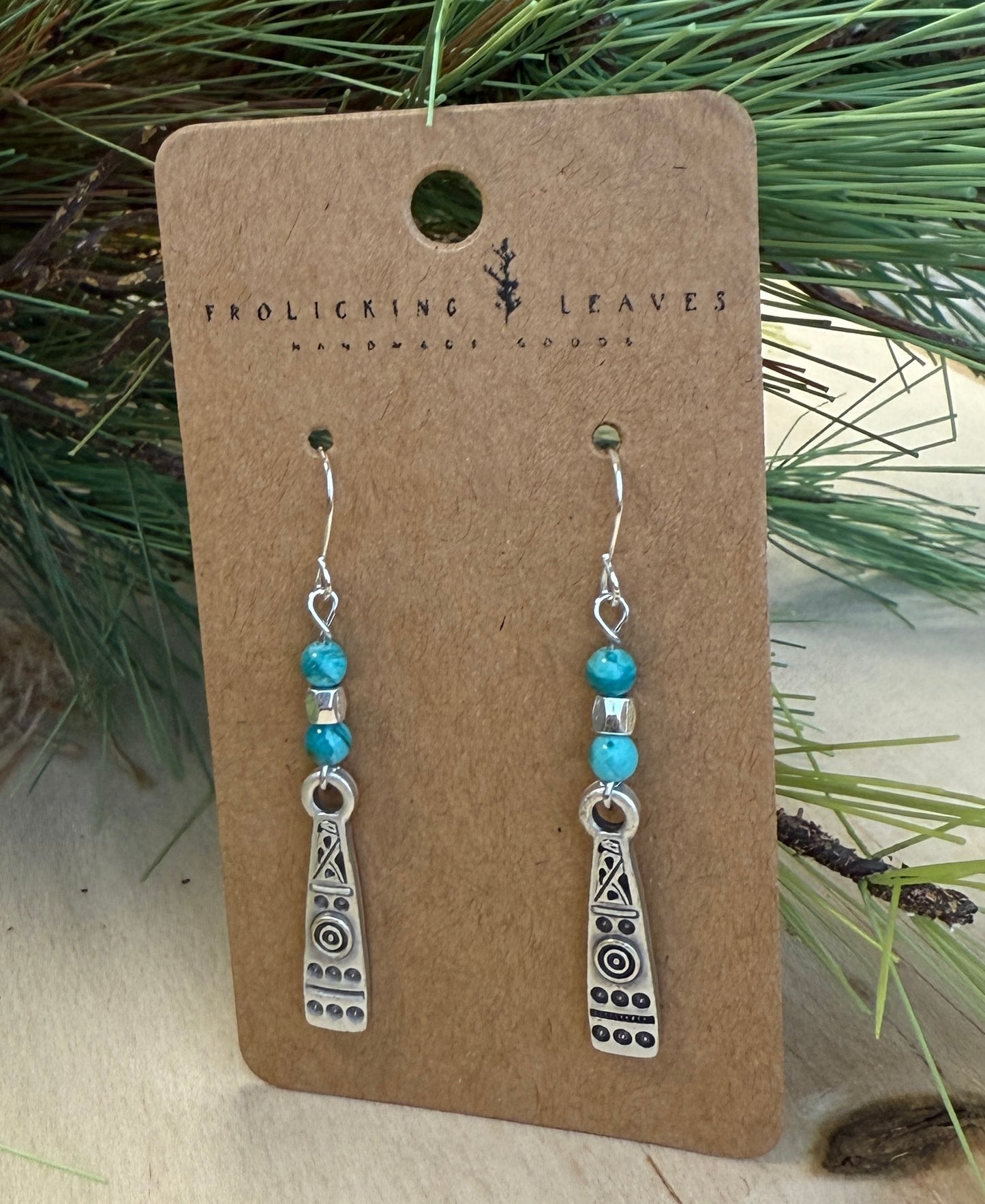 Chrysocolla Geo Earrings