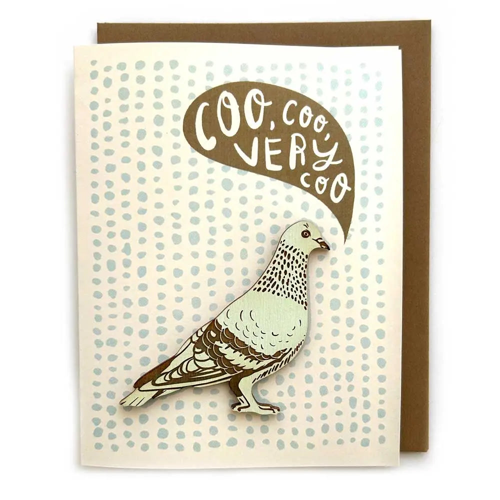 Very Coo - Pigeon Greeting Card