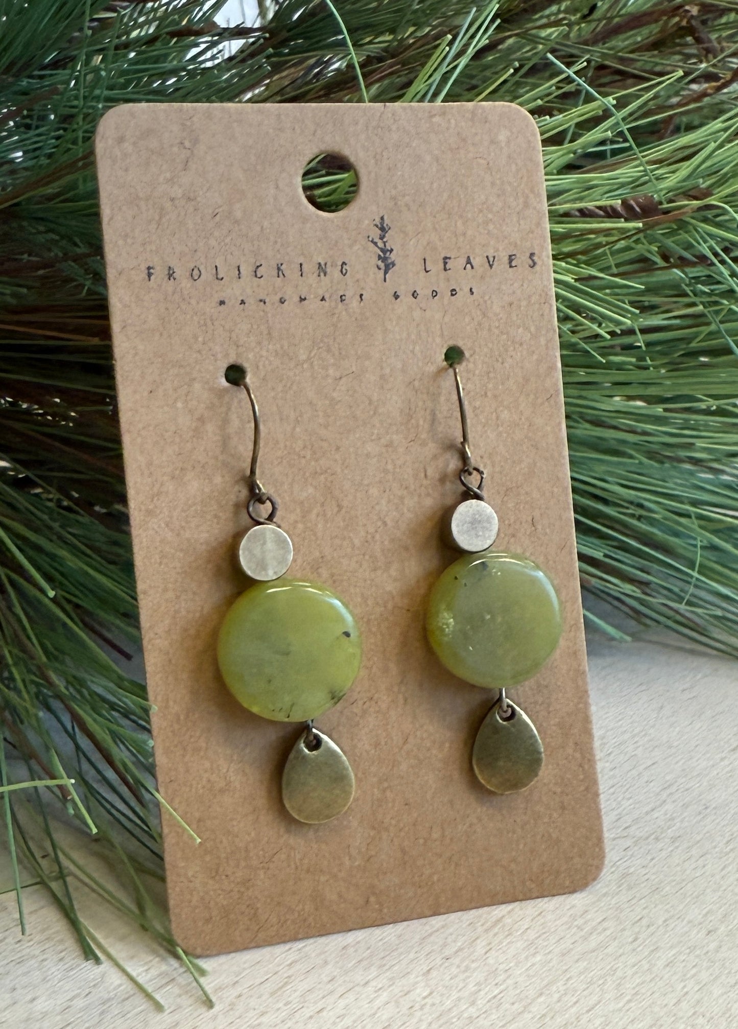 Jade Disc Earrings