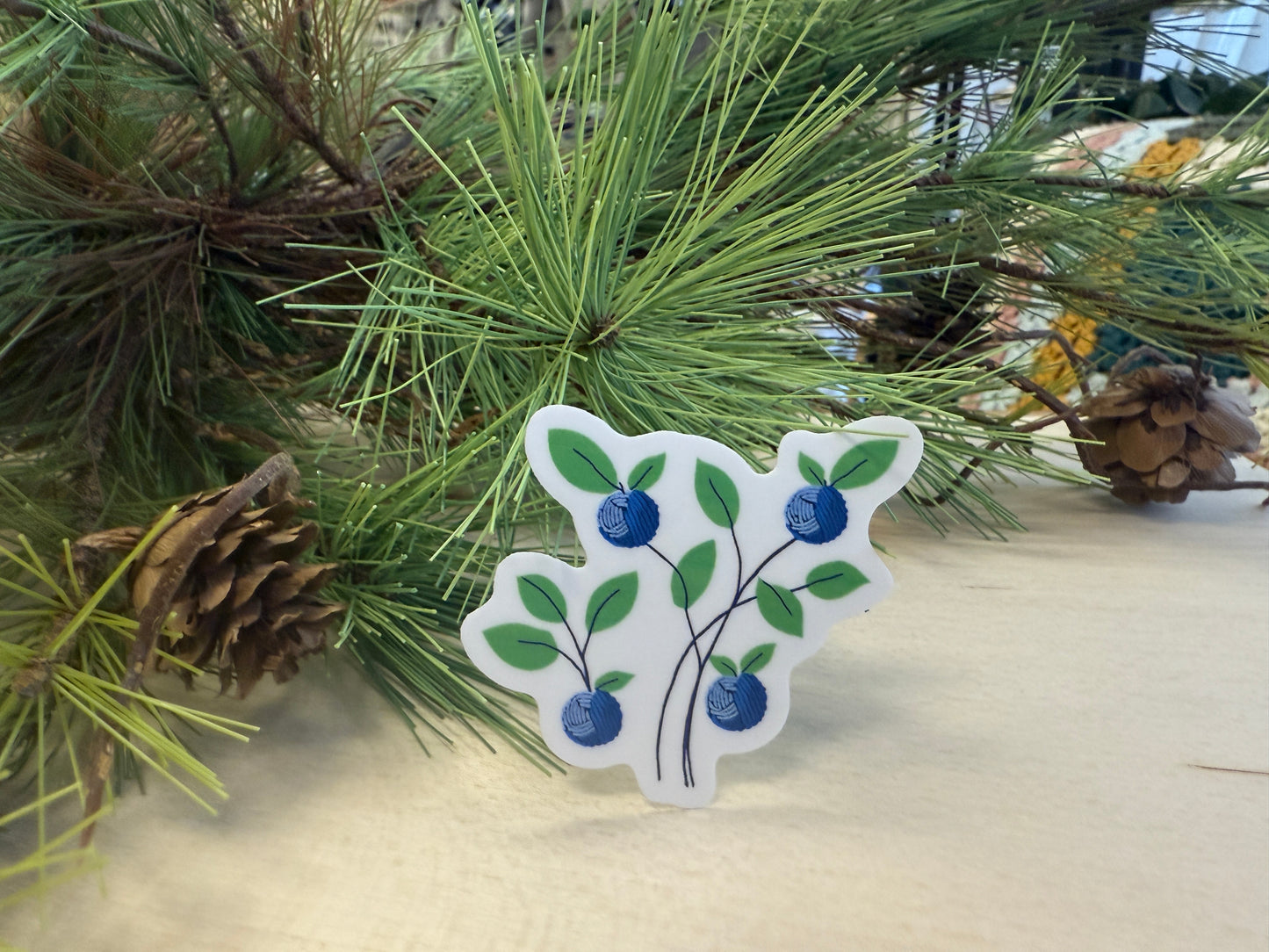 Yarn Blueberries Sticker