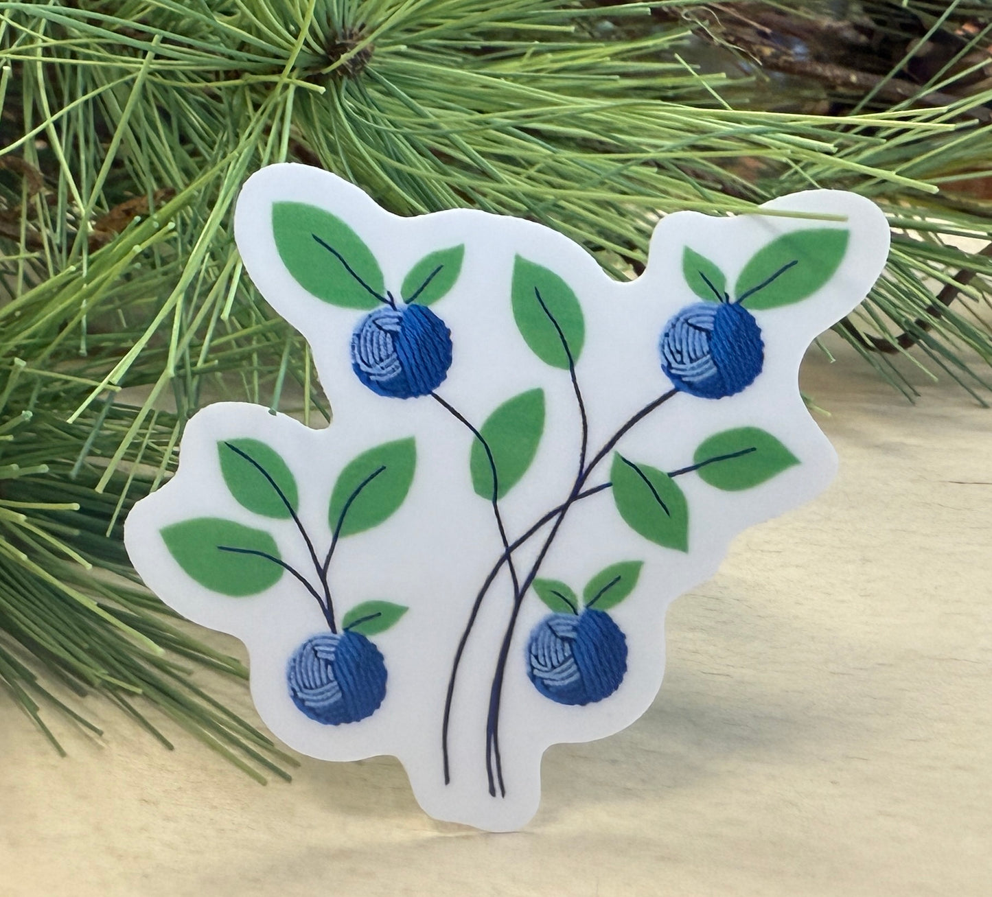 Yarn Blueberries Sticker