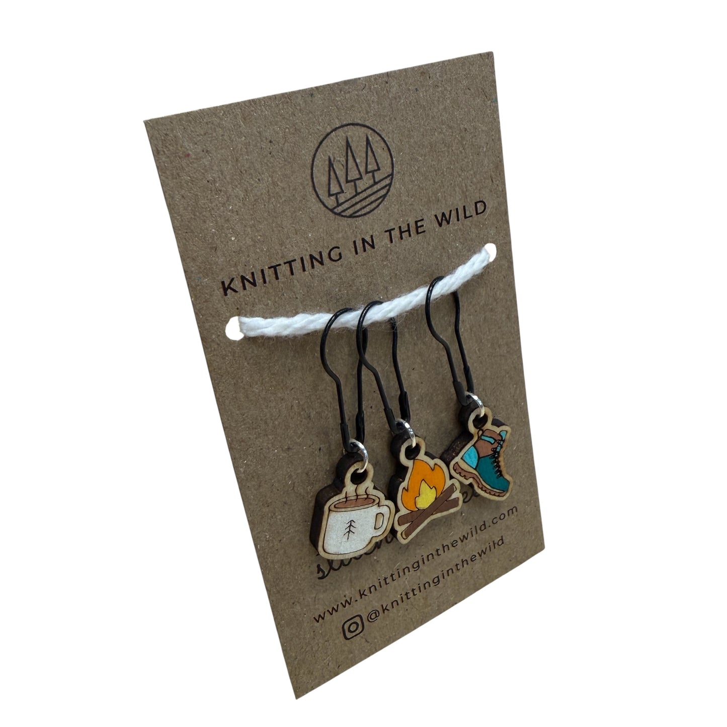 Campfire Hiking Stitch Markers by Knitting in the Wild