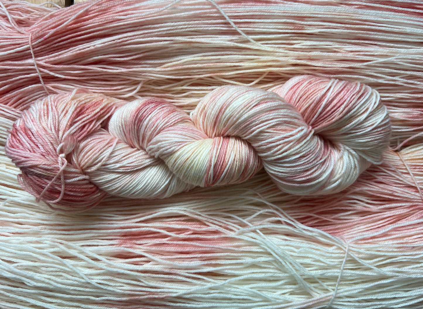 Peach Blush Hand Dyed Yarn