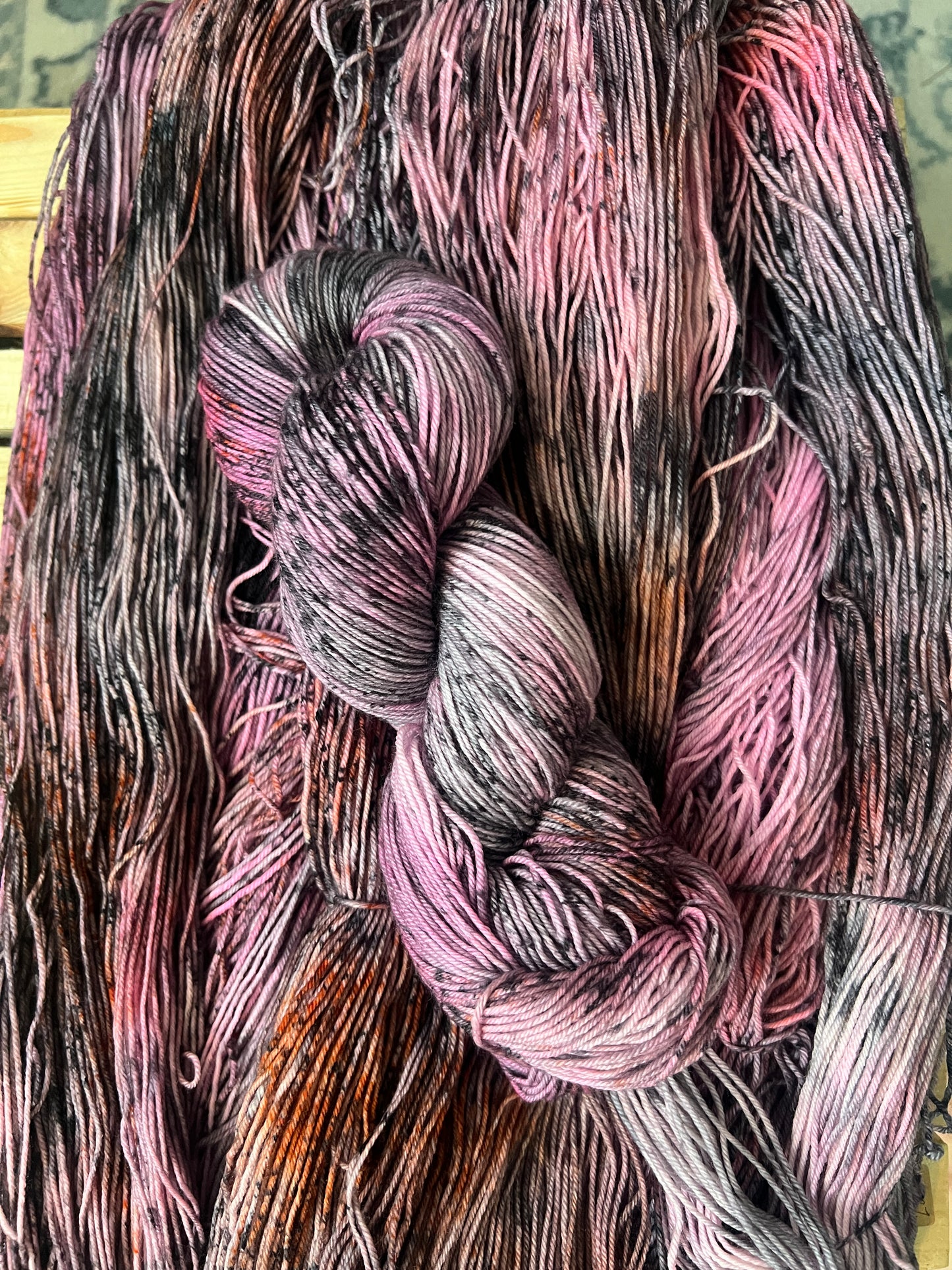 Black Raspberry Hand Dyed Yarn