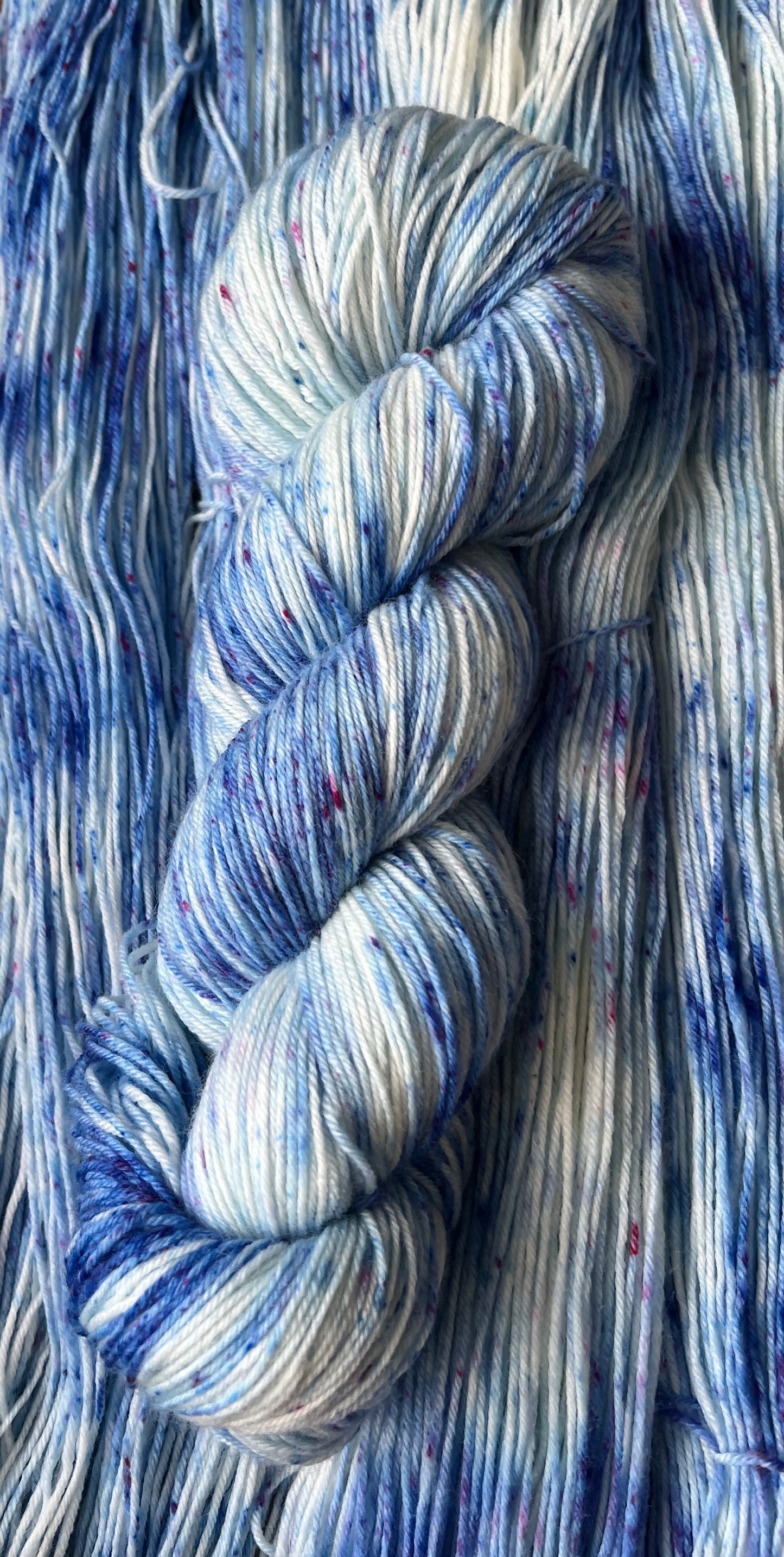 Delphinium Splash Hand Dyed Yarn