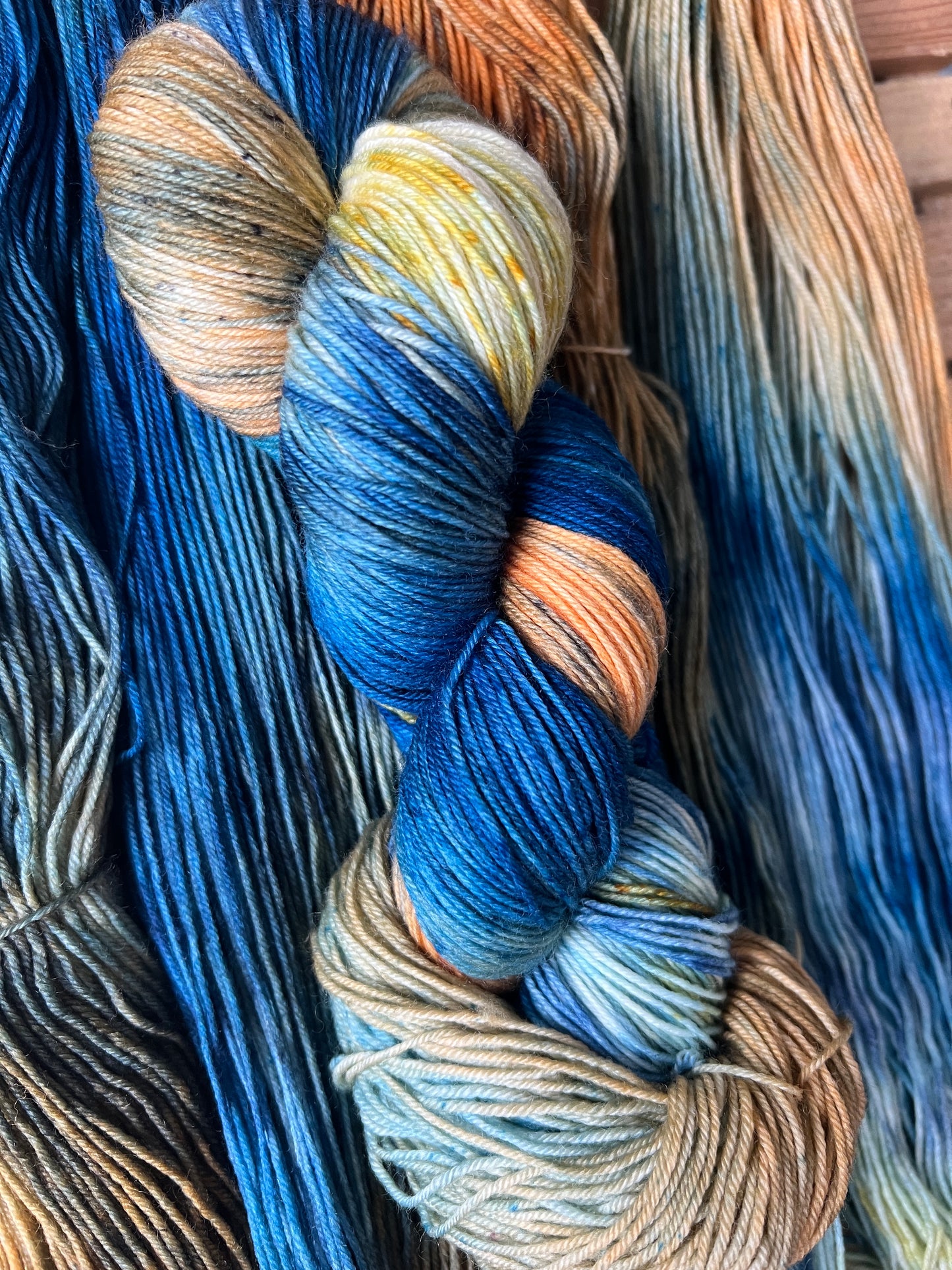 Lake Sunset Hand Dyed Yarn