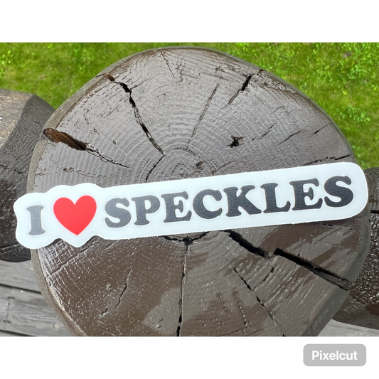 I Love Speckles Sticker