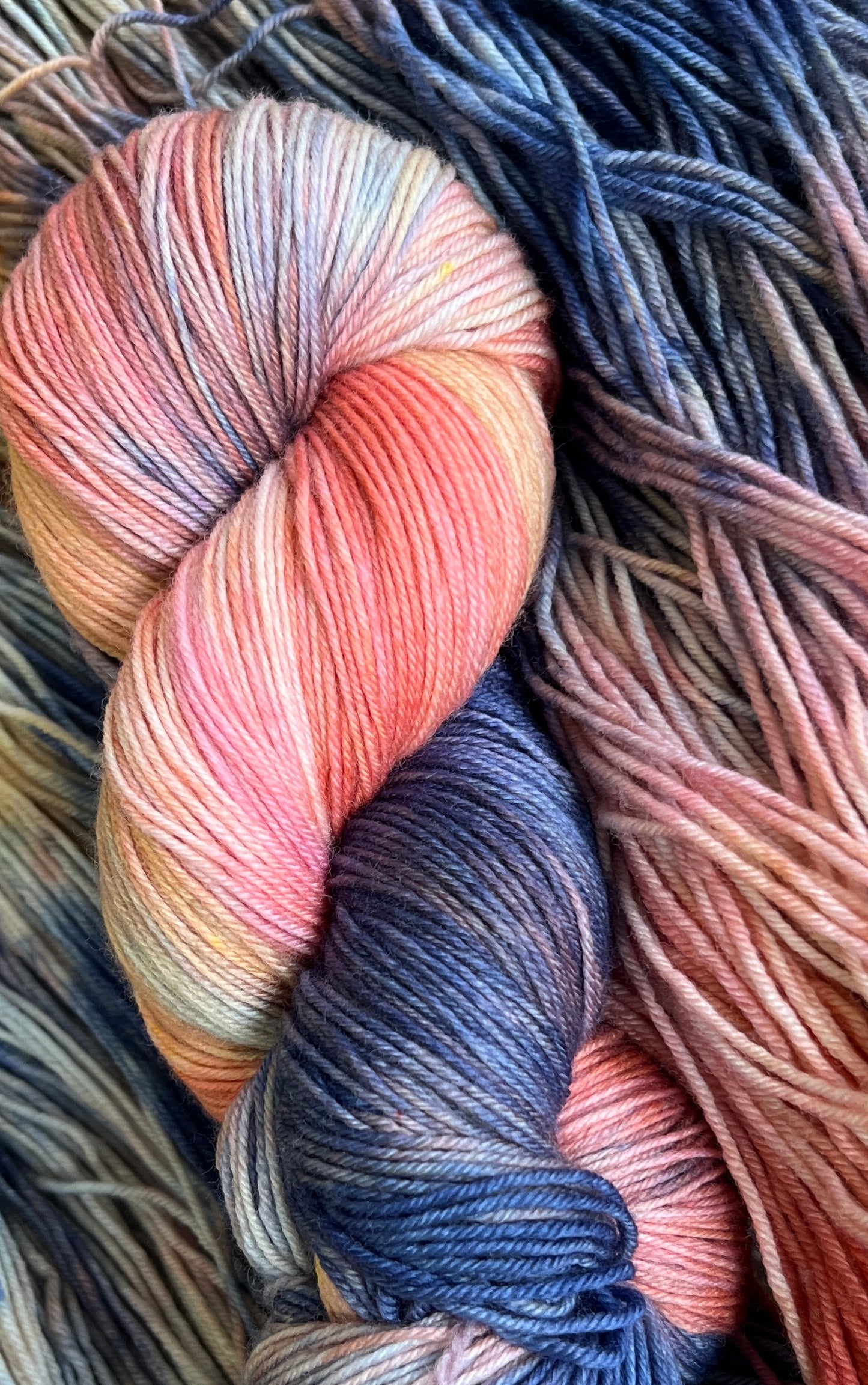 Mountain Sunset Hand Dyed Yarn