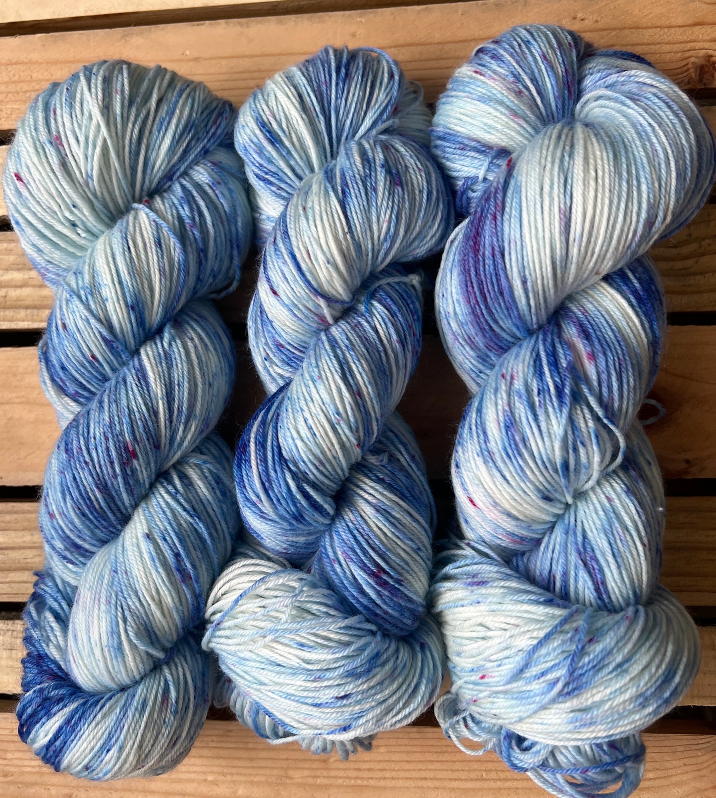 Delphinium Splash Hand Dyed Yarn