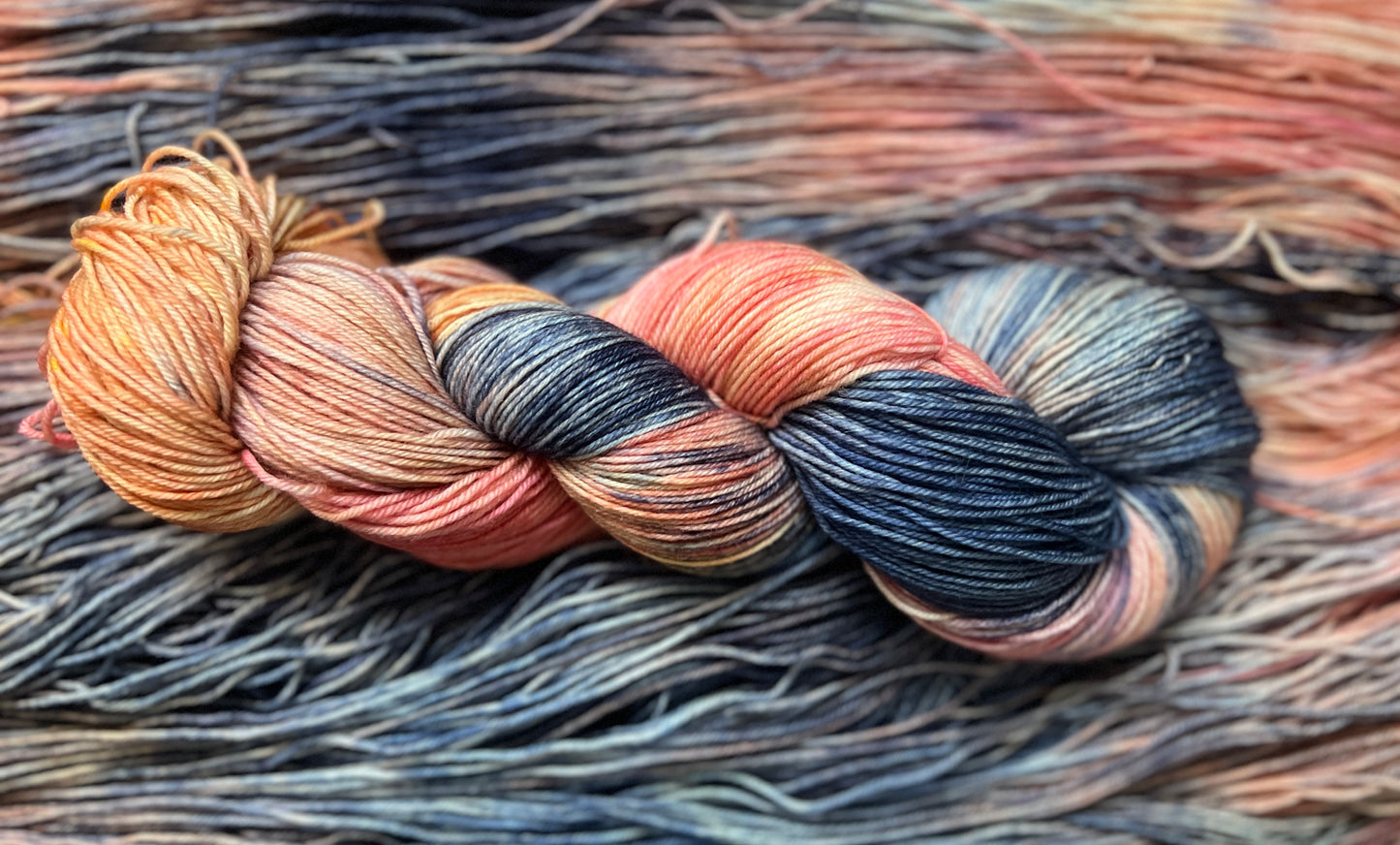 Mountain Sunset Hand Dyed Yarn