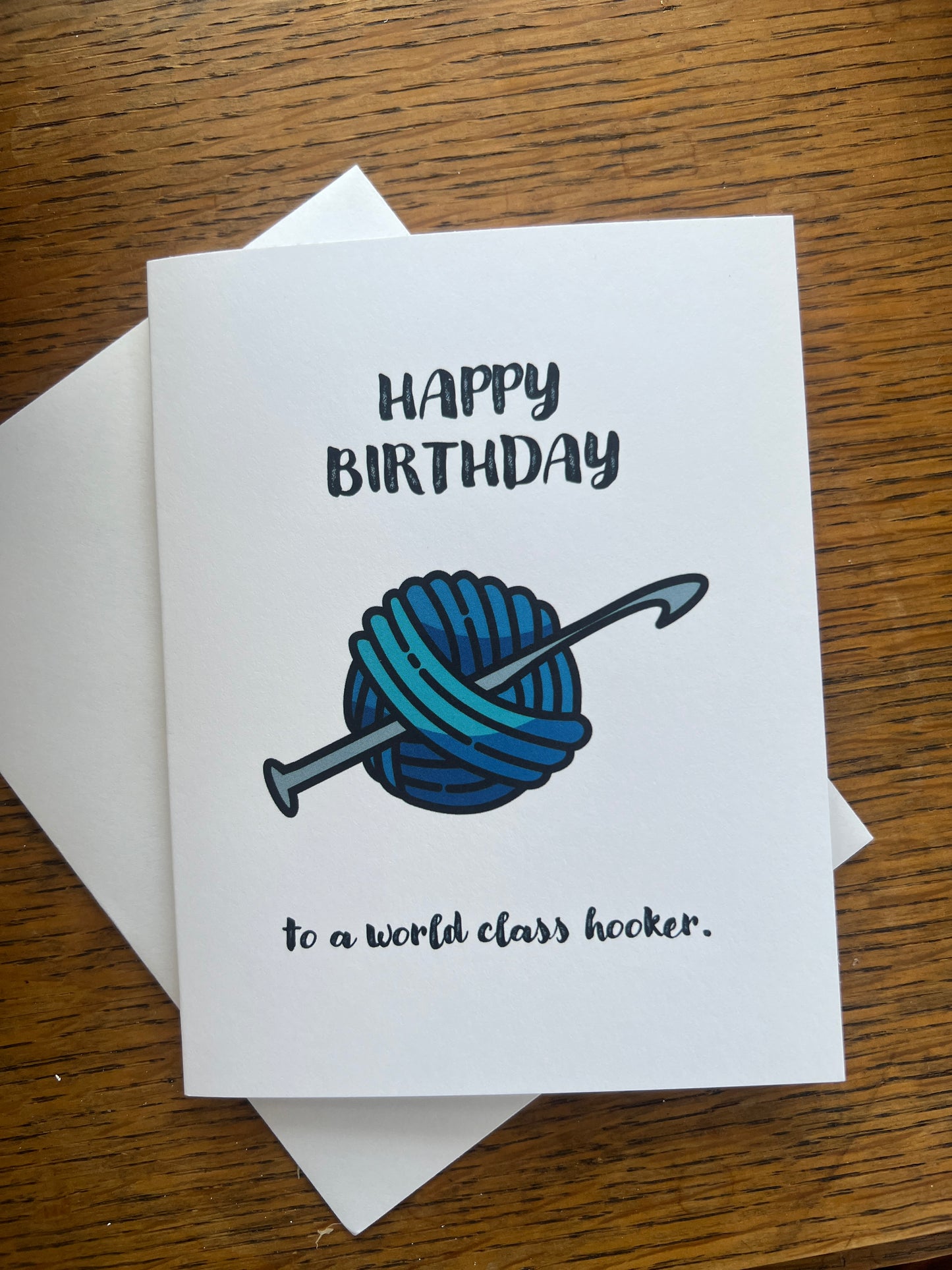 Snarky Yarnie Greeting Card-World Class Hooker