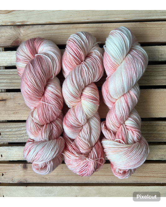 Peach Blush Hand Dyed Yarn