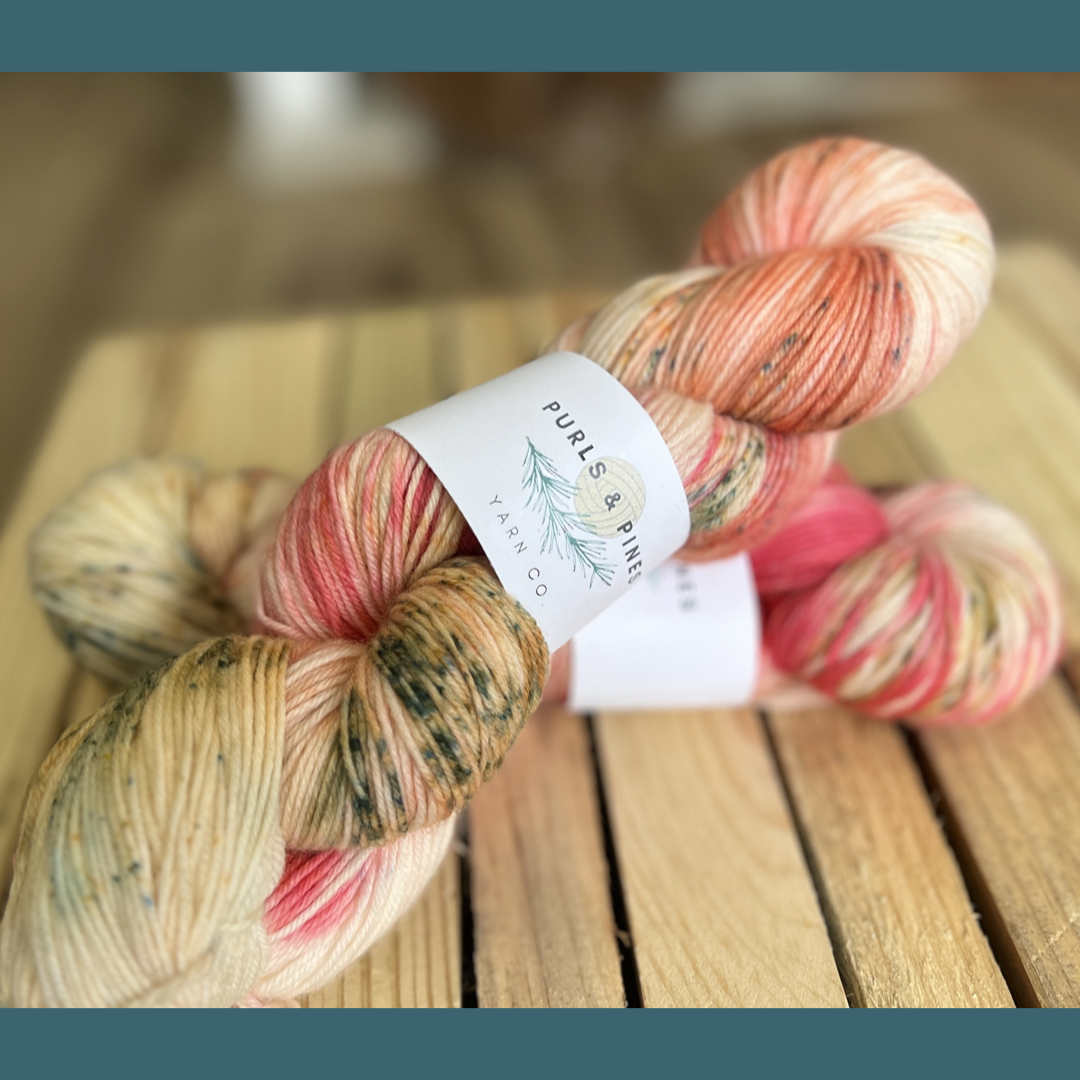 Just Peachy Hand Dyed Yarn