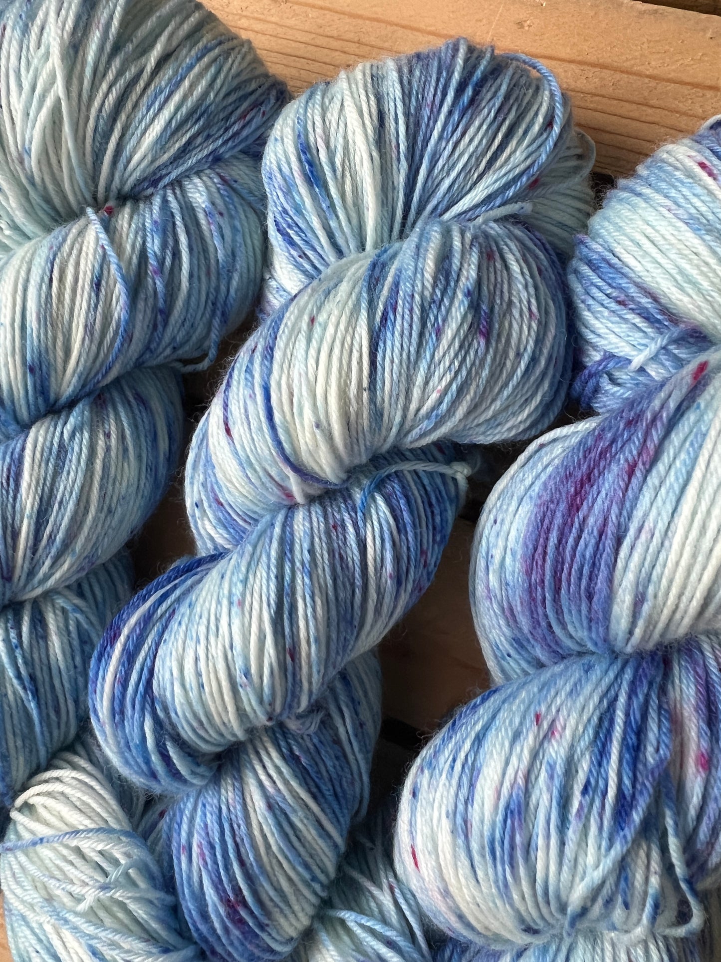 Delphinium Splash Hand Dyed Yarn