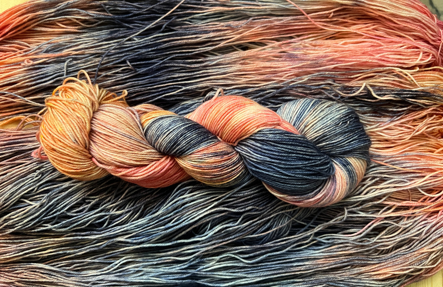 Mountain Sunset Hand Dyed Yarn