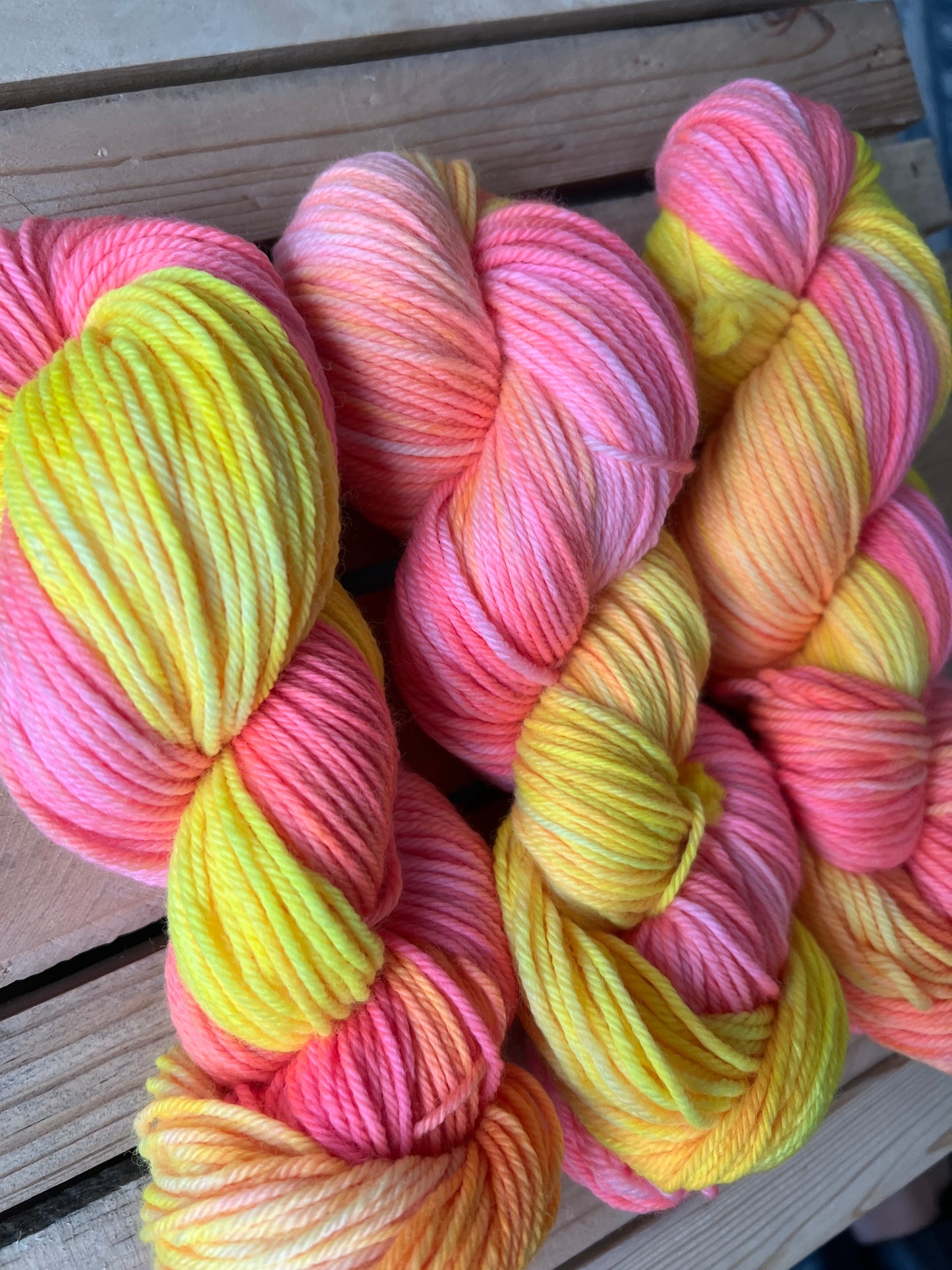 Tequila Sunrise Hand Dyed Yarn