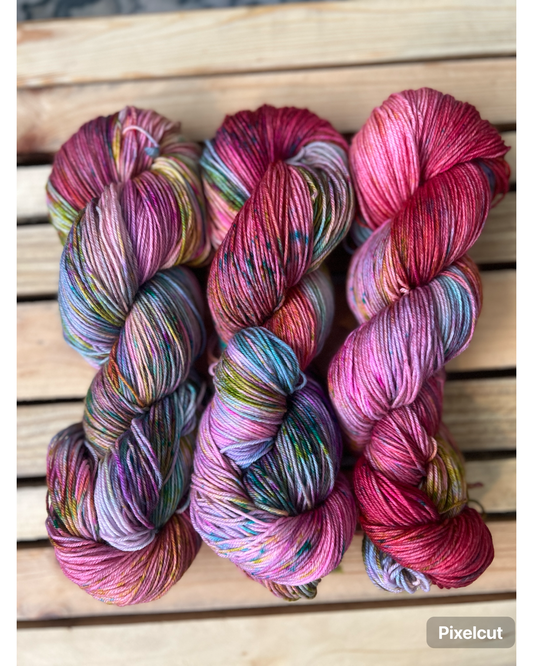 Tulips are Blooming Hand Dyed Yarn