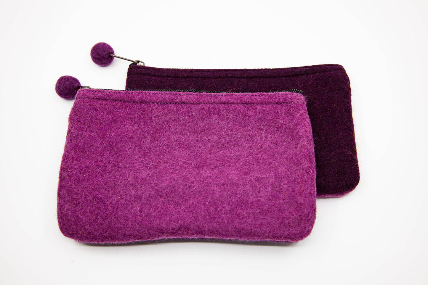 2-Tone Medium Organizer Pouch | Felt Zip Pouch | Makeup Bag