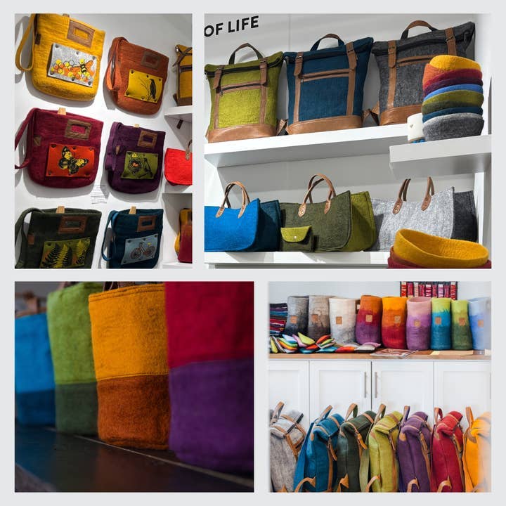 The Curve-Mini Organizer Pouch | Felt Pouch | Cord Pouch
