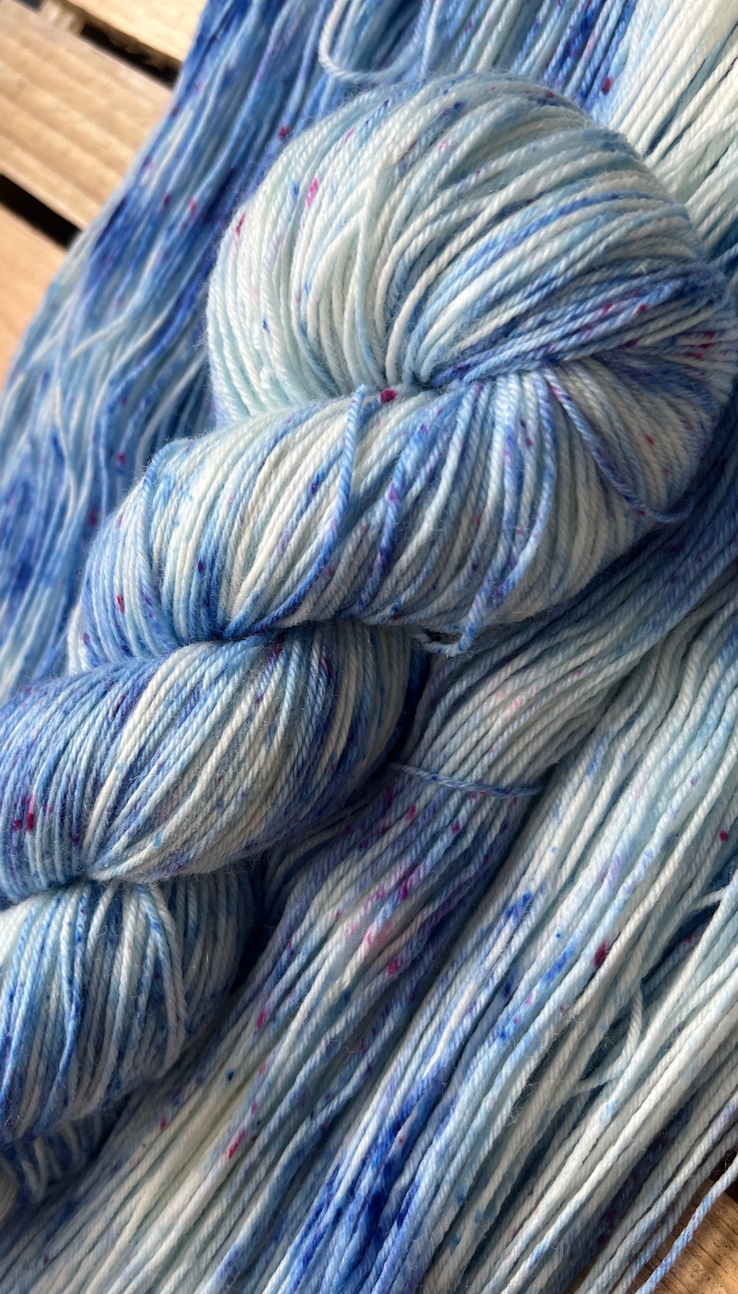 Delphinium Splash Hand Dyed Yarn