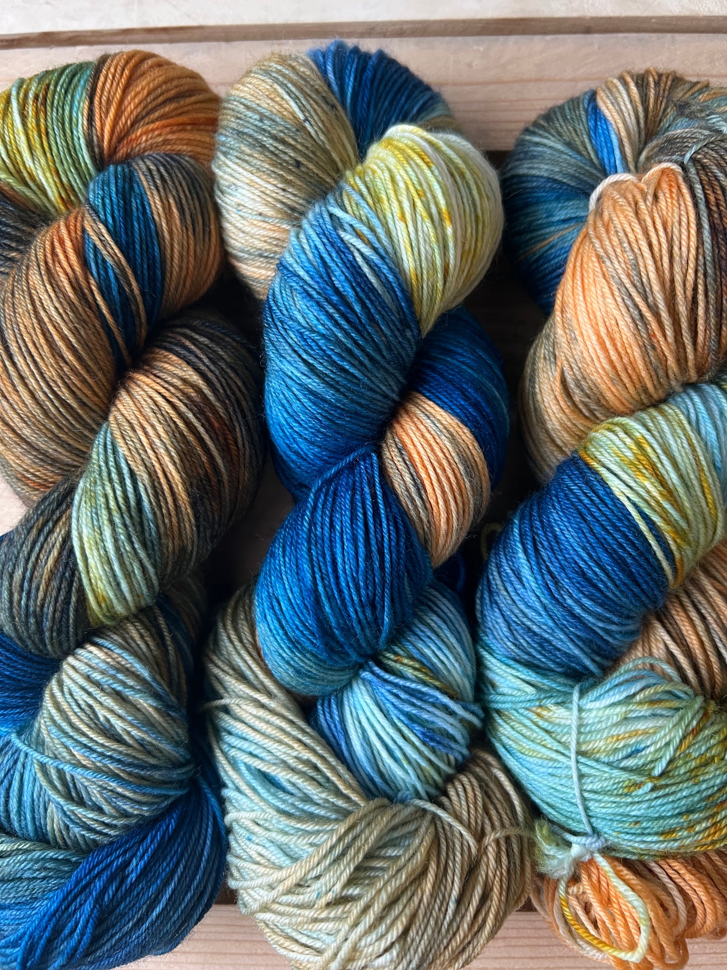 Lake Sunset Hand Dyed Yarn