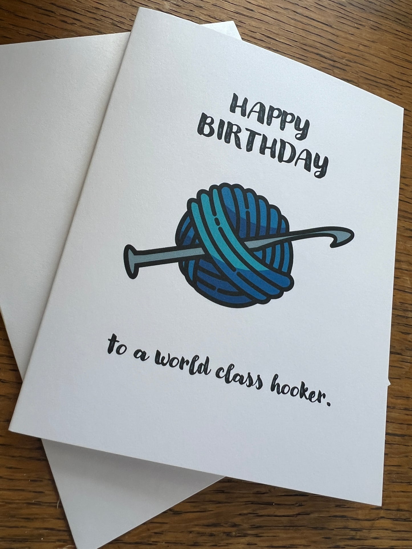 Snarky Yarnie Greeting Card-World Class Hooker