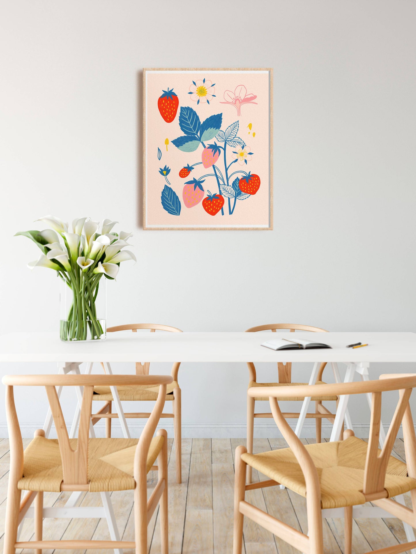 Fresh Garden Strawberries - Art Print