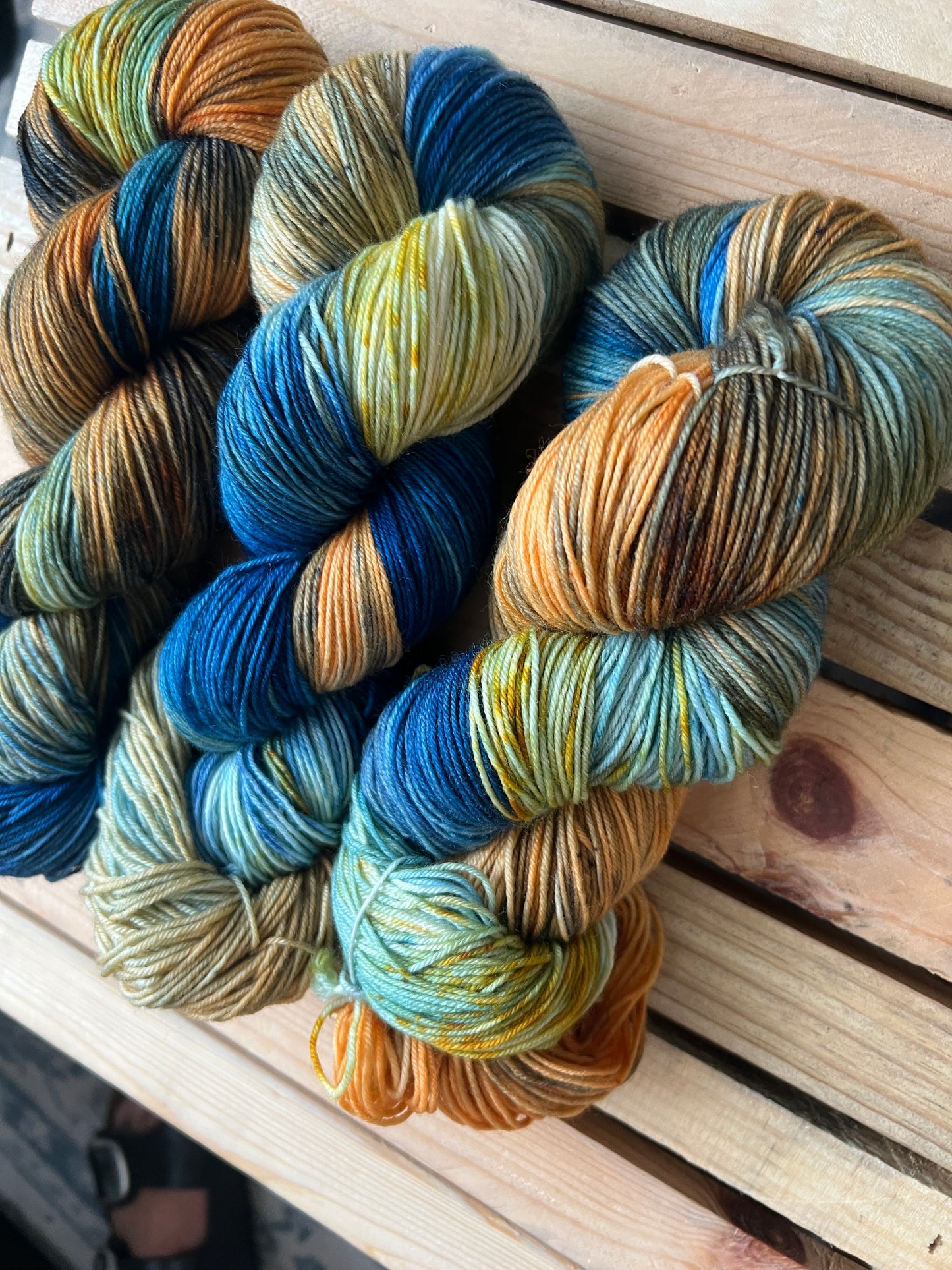 Lake Sunset Hand Dyed Yarn