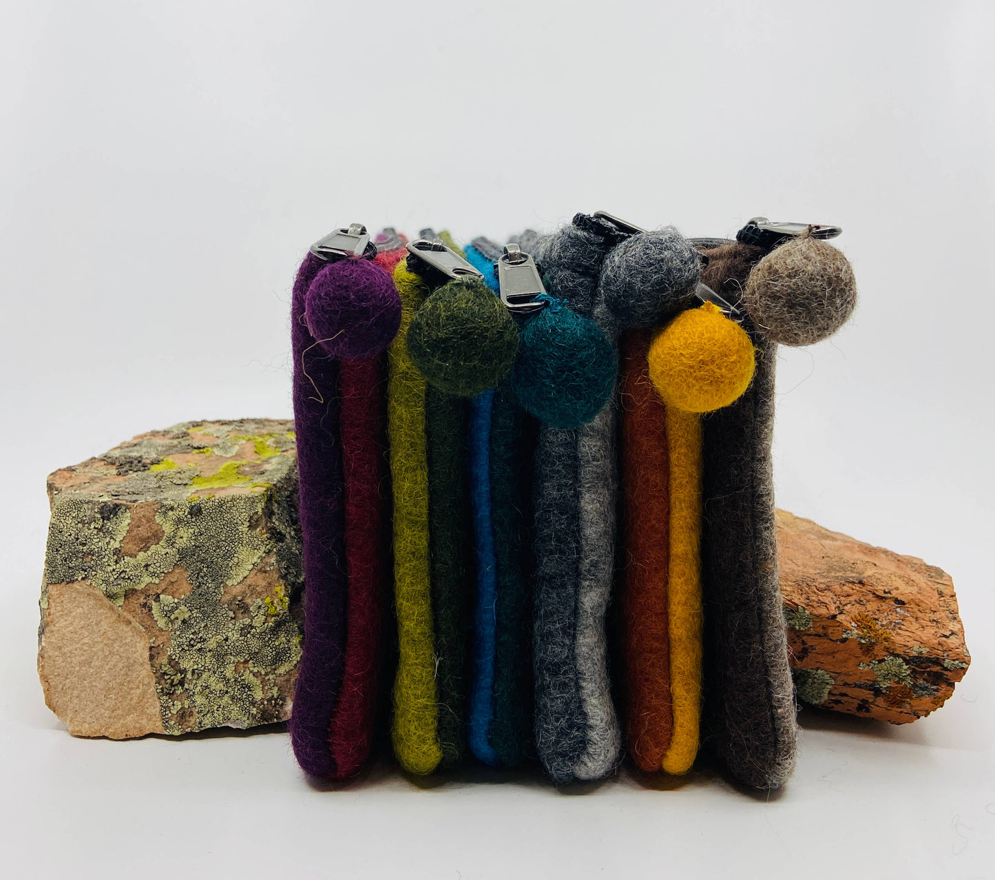2-Tone Medium Organizer Pouch | Felt Zip Pouch | Makeup Bag