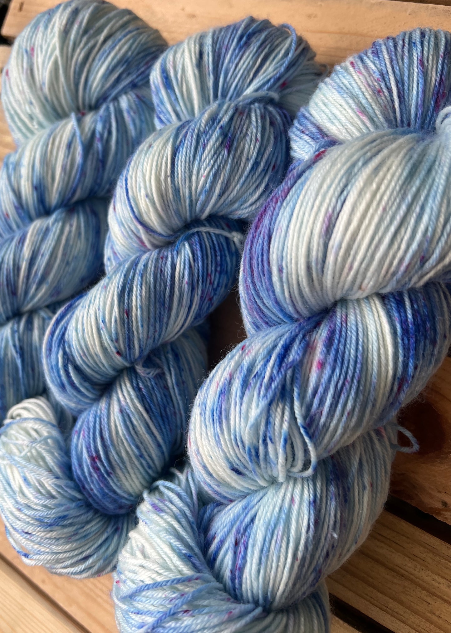 Delphinium Splash Hand Dyed Yarn