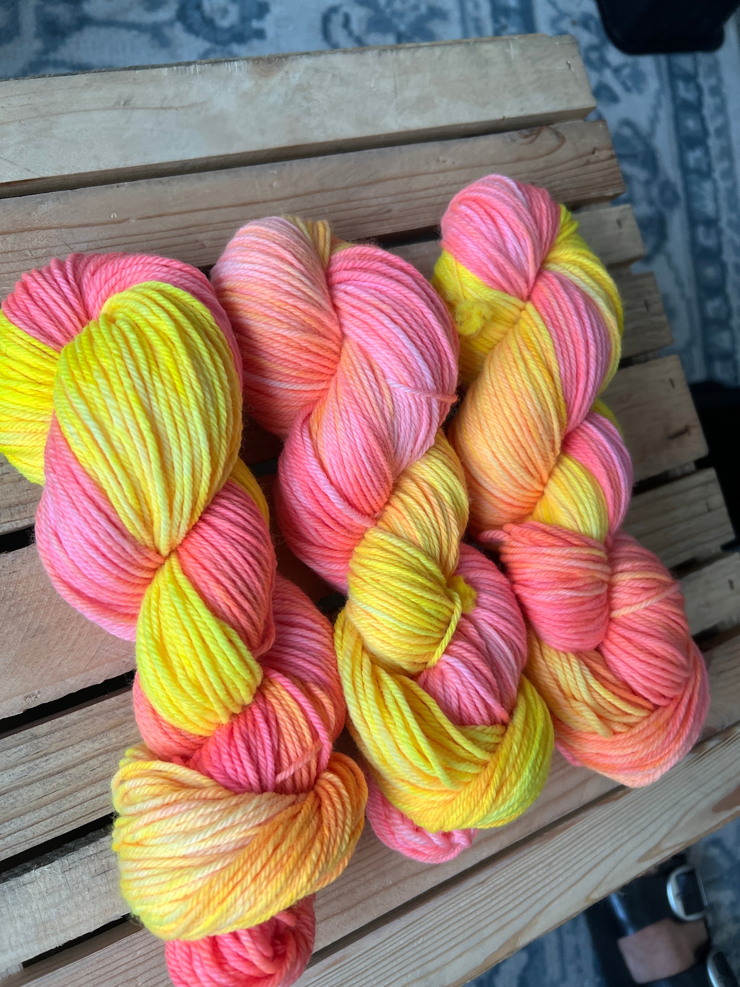 Tequila Sunrise Hand Dyed Yarn