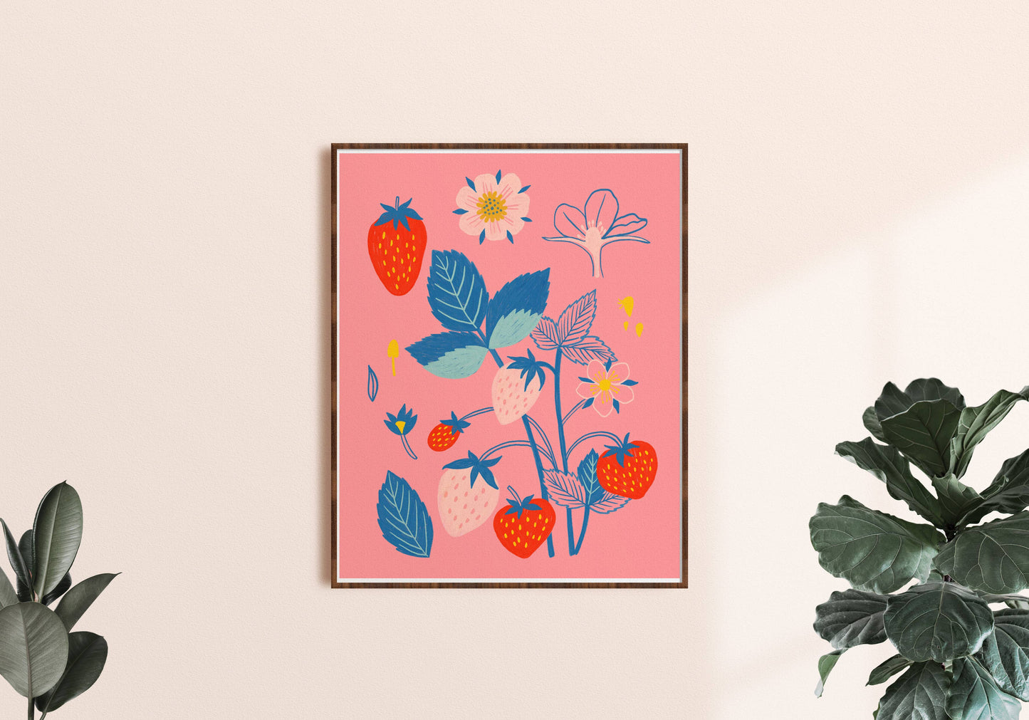 Fresh Garden Strawberries - Art Print