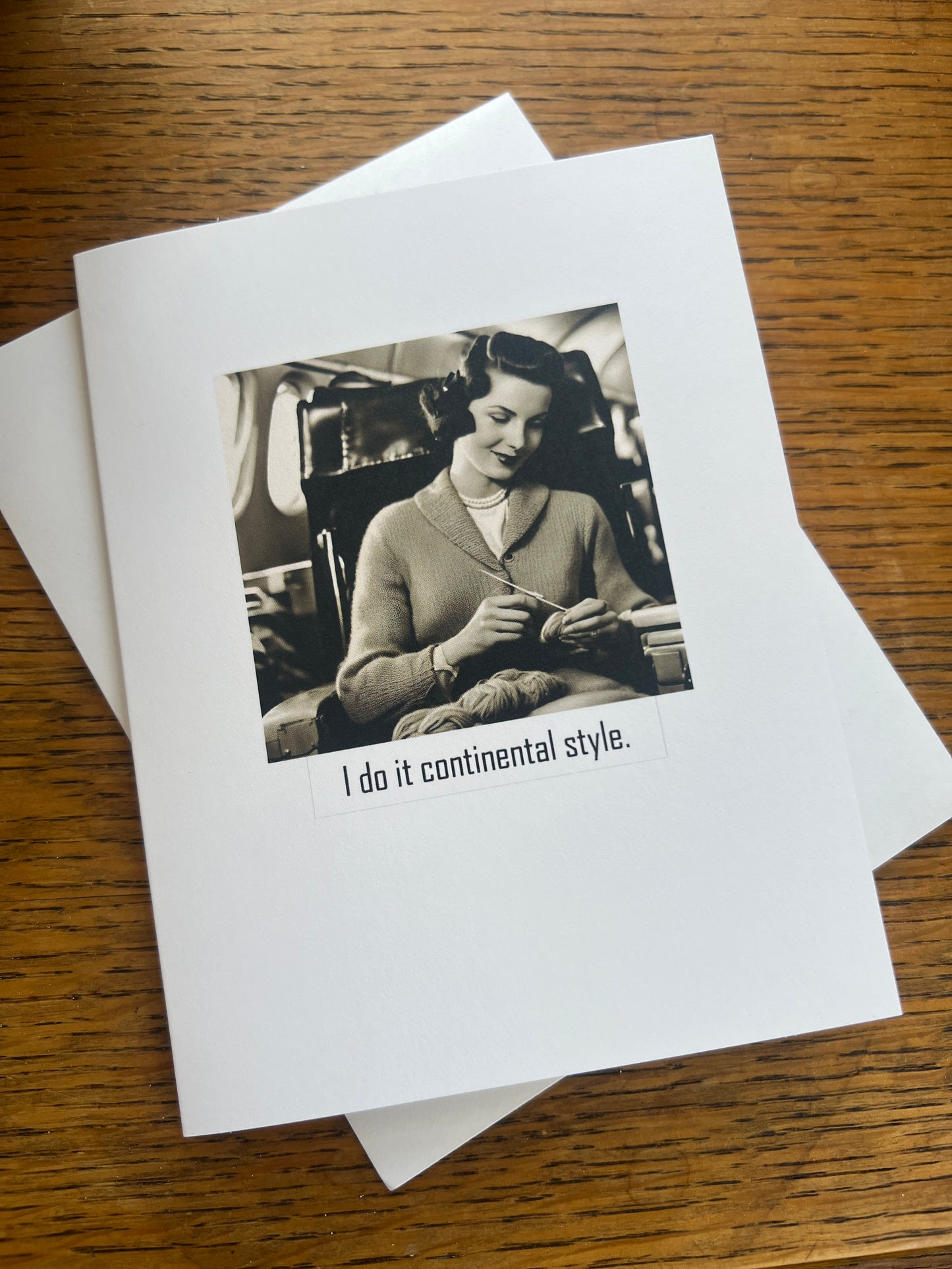 Snarky Yarnie Greeting Card-Continental Style