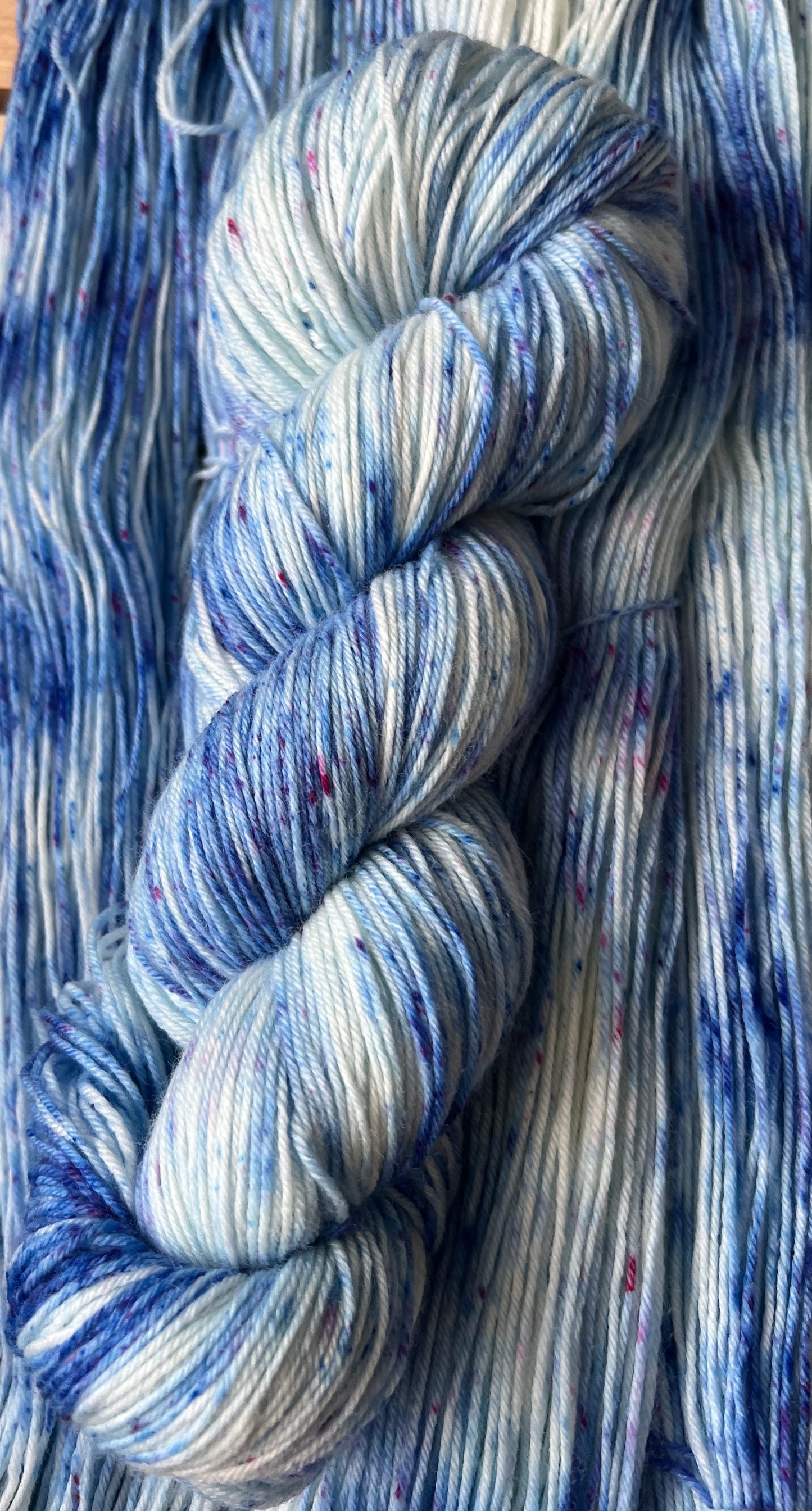 Delphinium Splash Hand Dyed Yarn