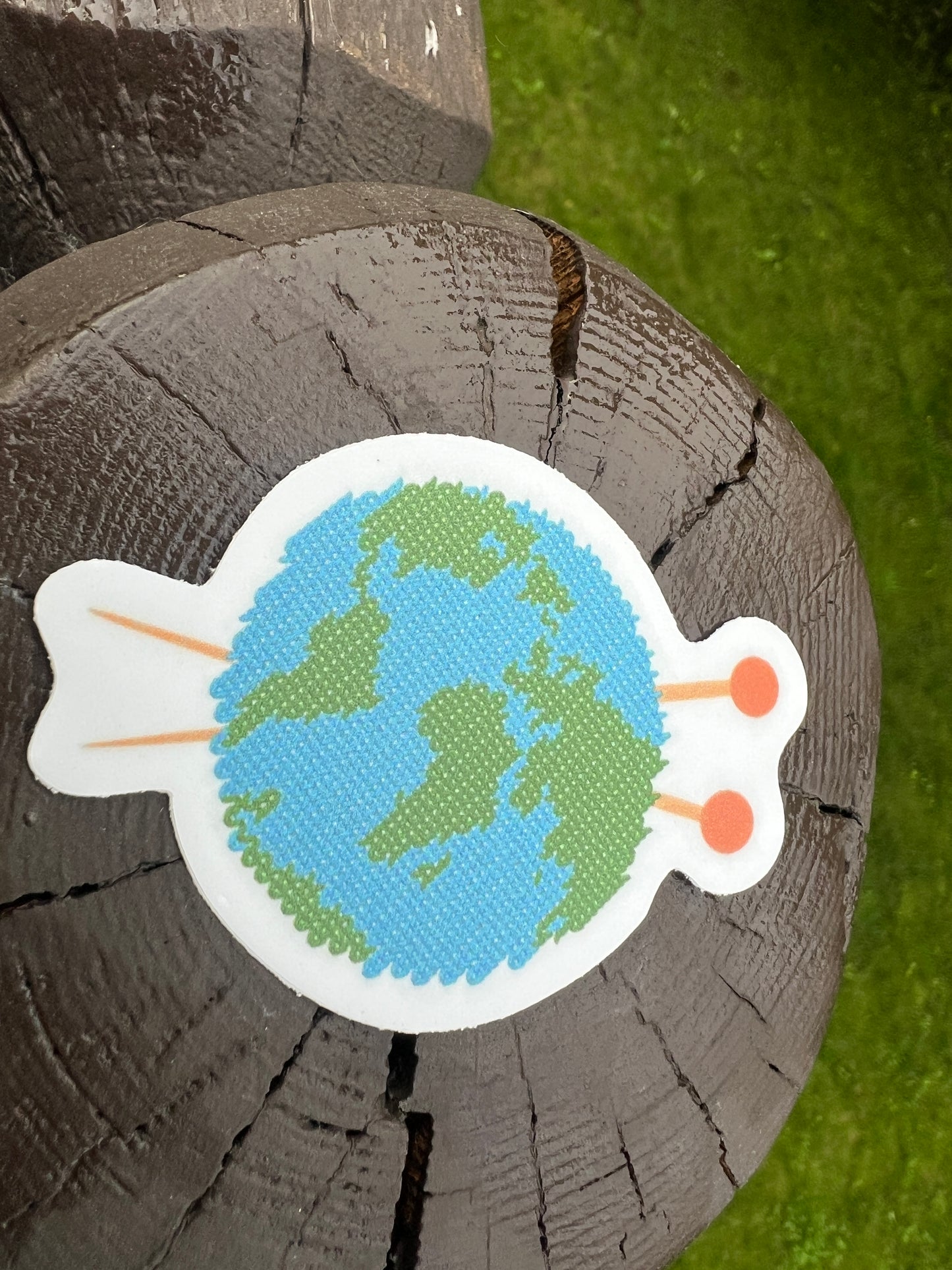 Knit Globe Sticker