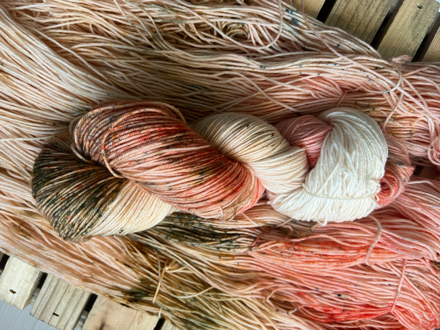 Just Peachy Hand Dyed Yarn