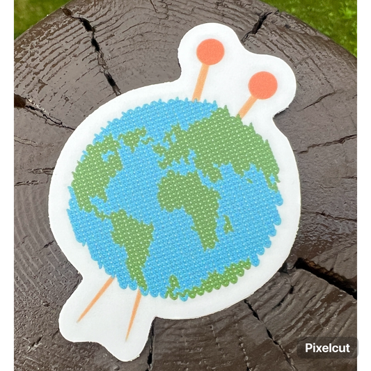 Knit Globe Sticker