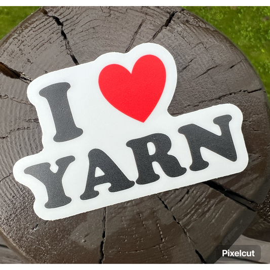 I Love Yarn Sticker