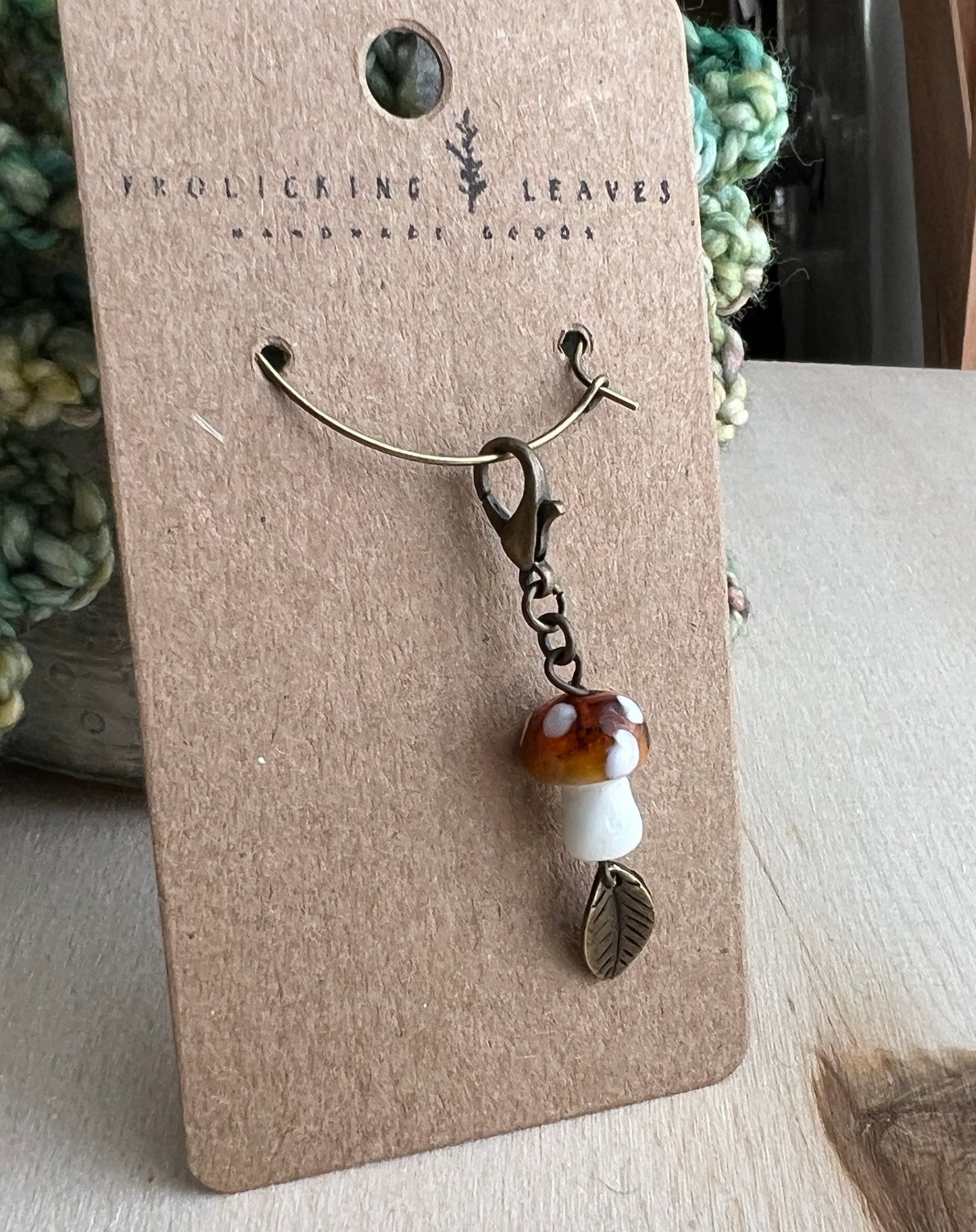 Vintage Mushroom Stitch Marker/Progress Keeper