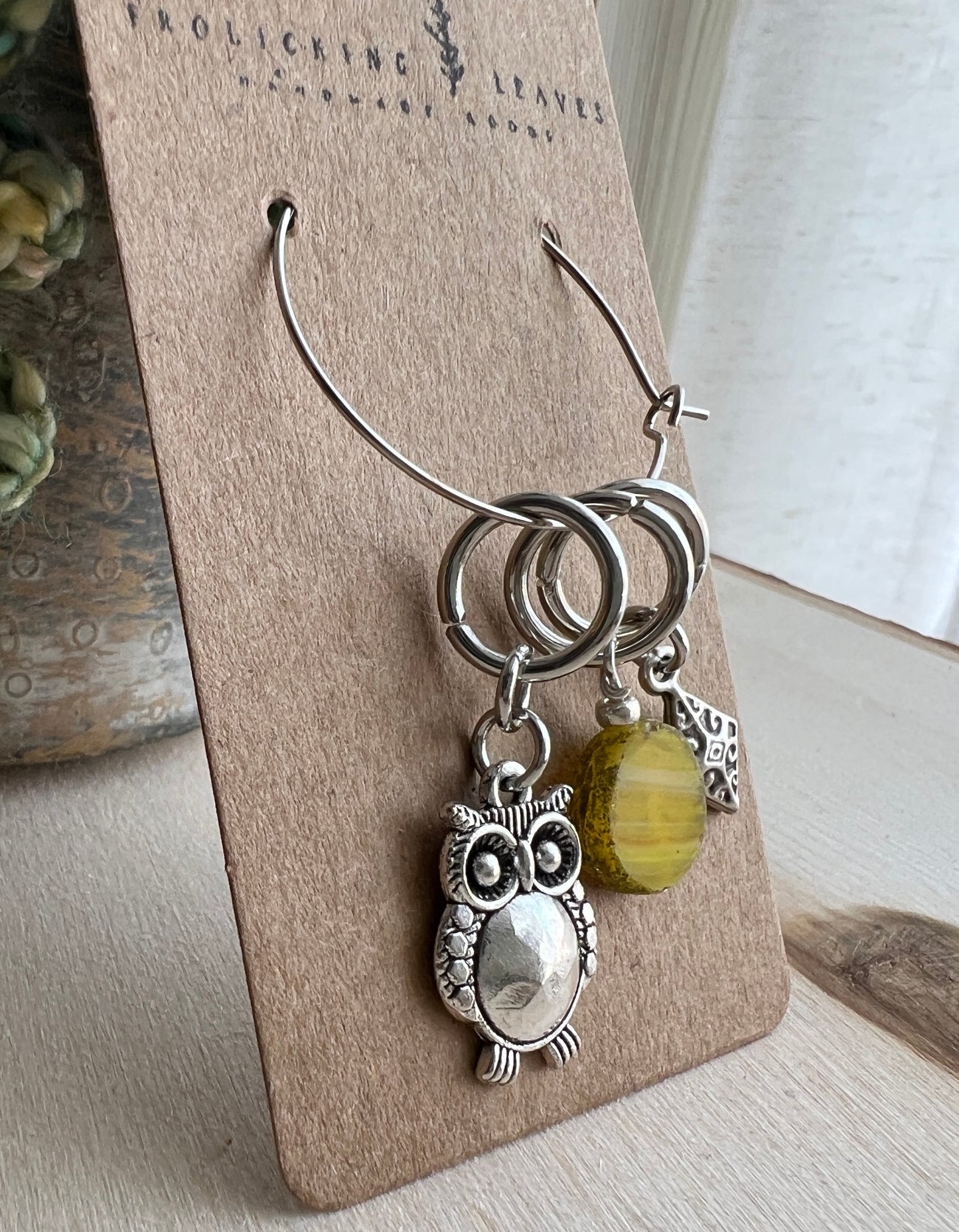 Owl Stitch Markers/Progress Keepers