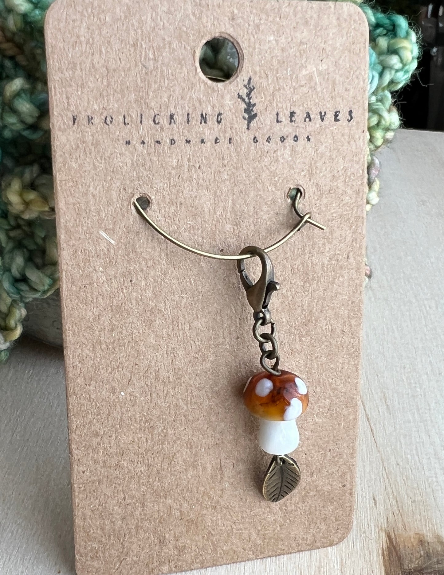 Vintage Mushroom Stitch Marker/Progress Keeper