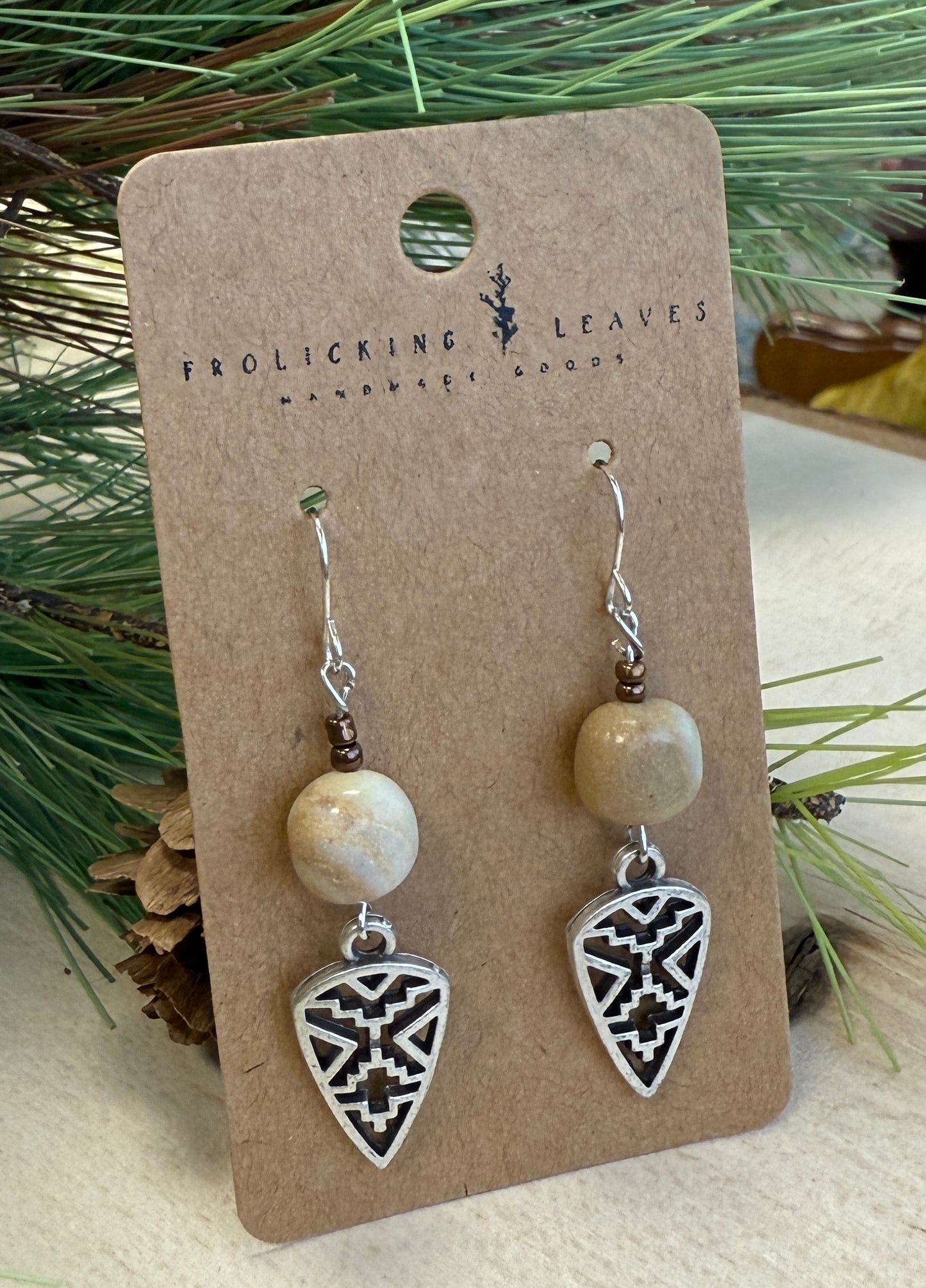 Jasper Geo Drop Earrings