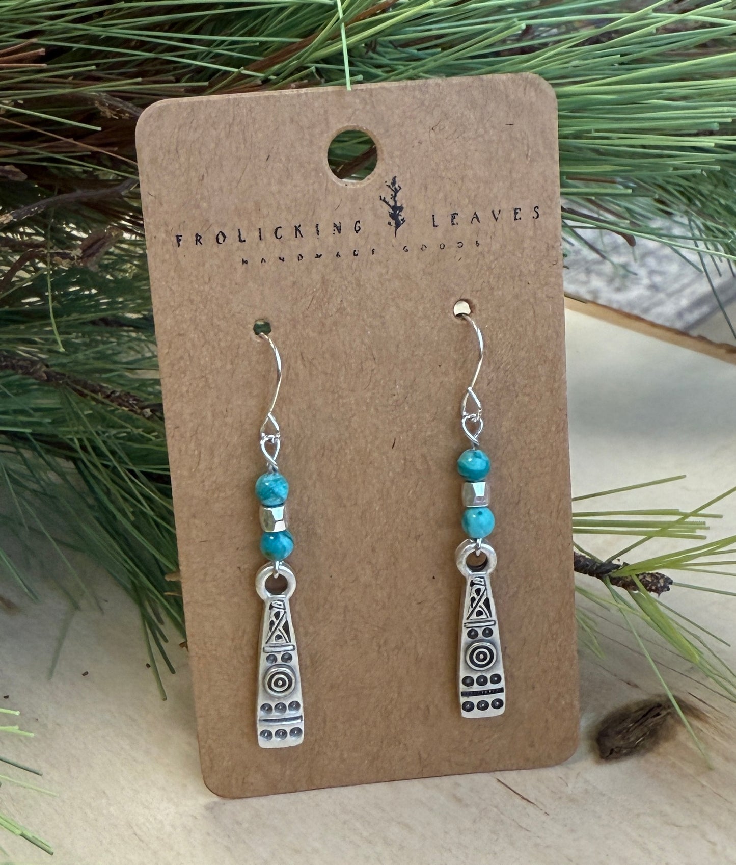 Chrysocolla Geo Earrings