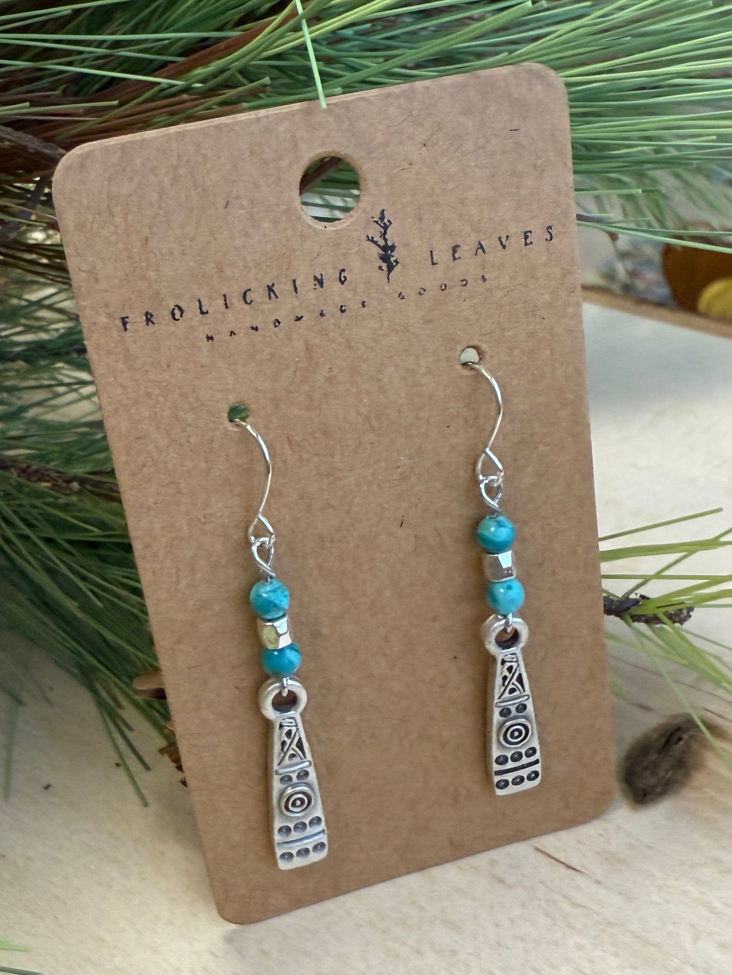 Chrysocolla Geo Earrings